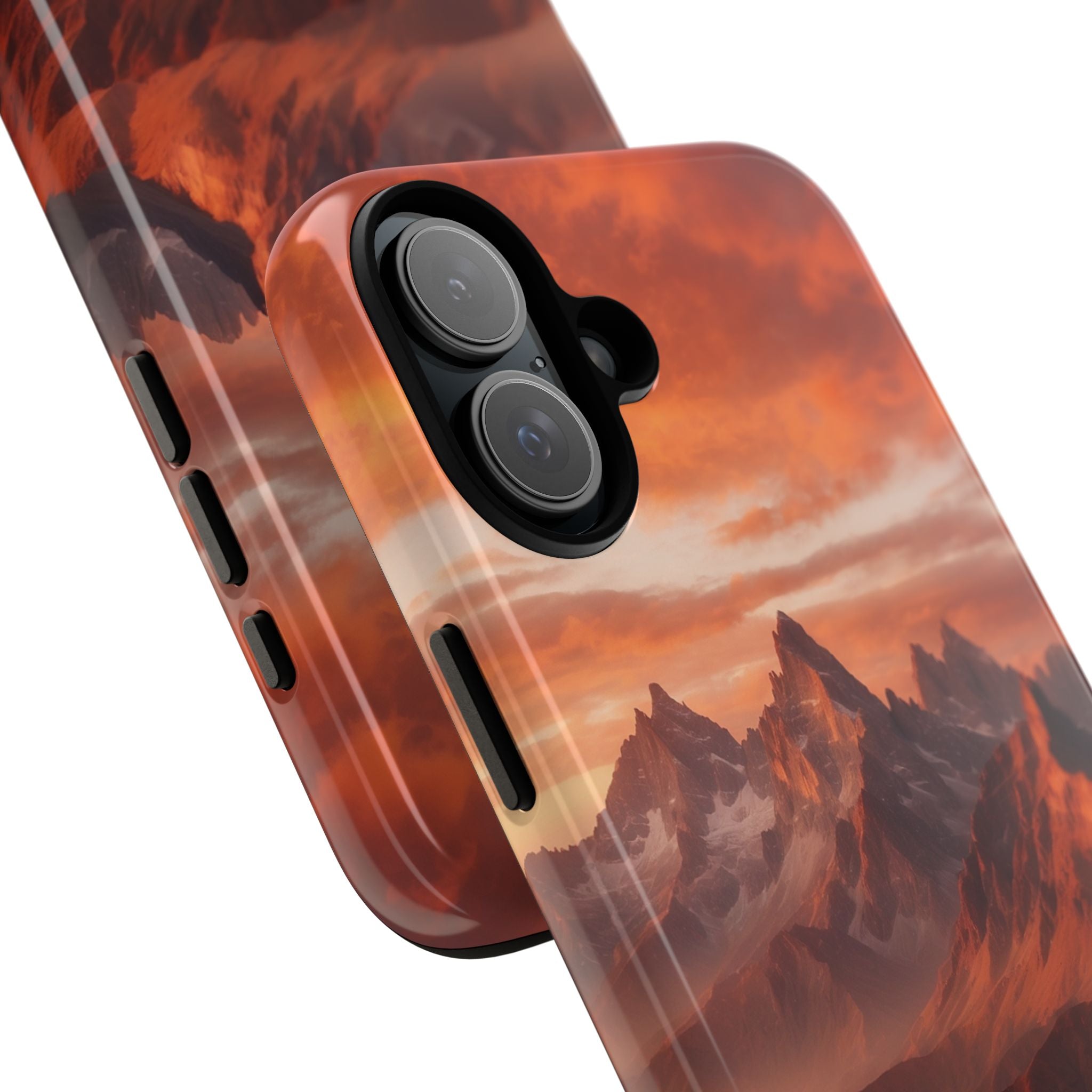 Fiery Peaks iPhone 16 Plus Case - Tough