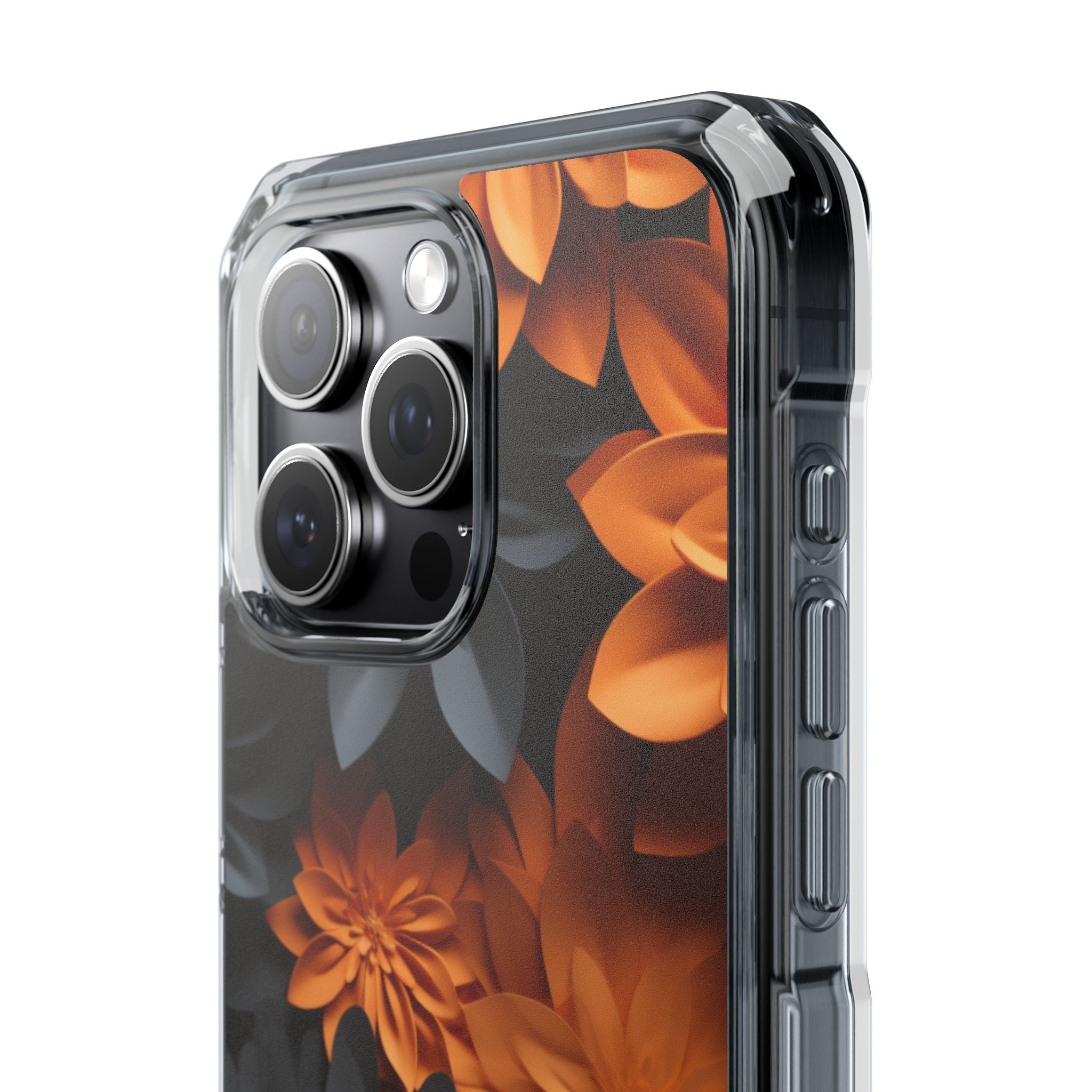 Graphical Orange Florals iPhone Case - Impact