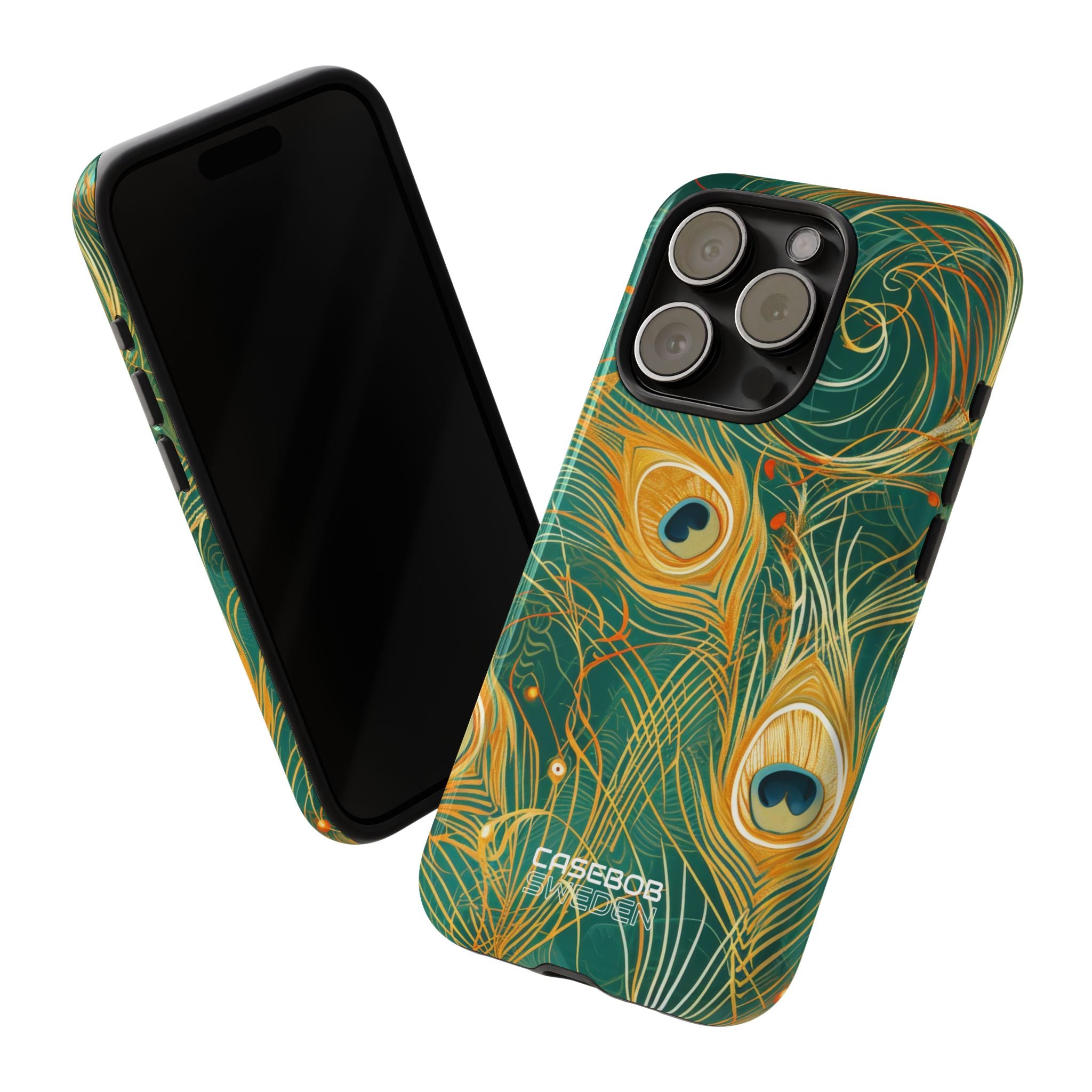 Vibrant Peacock Whirl iPhone 15 - Tough