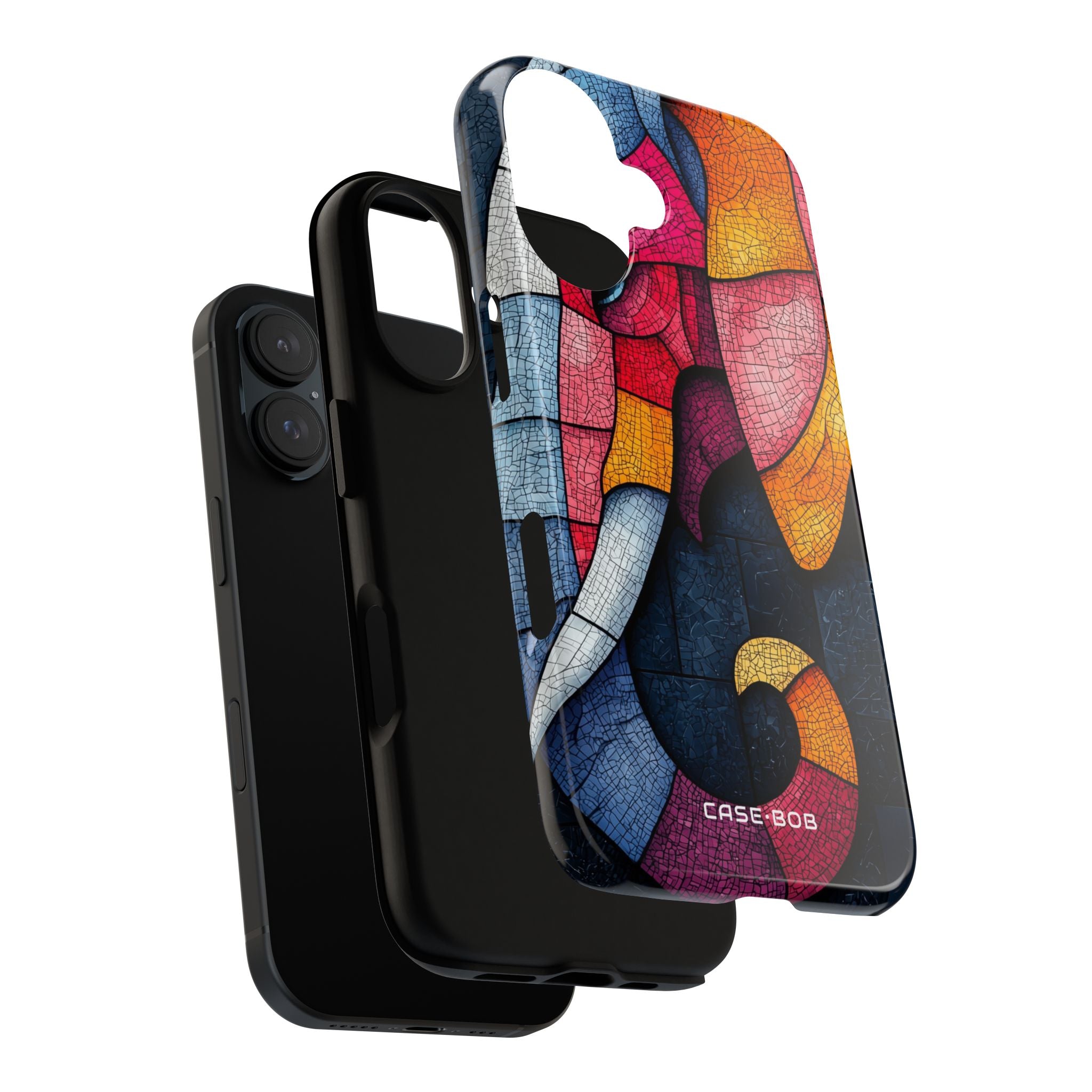 Elephant Mosaic iPhone 16 Case - Tough