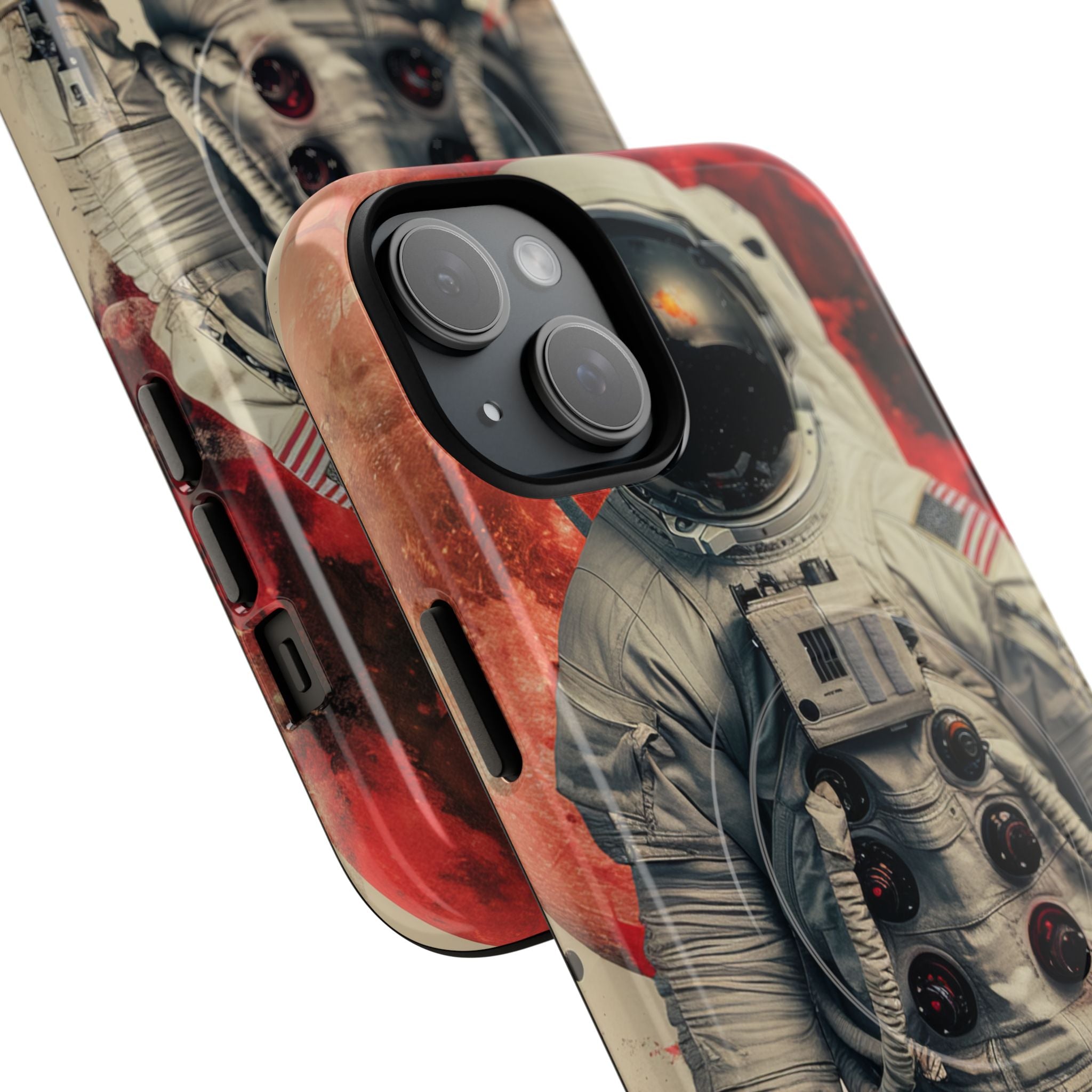 Crimson Spacewalk Dream iPhone 15 - Tough+