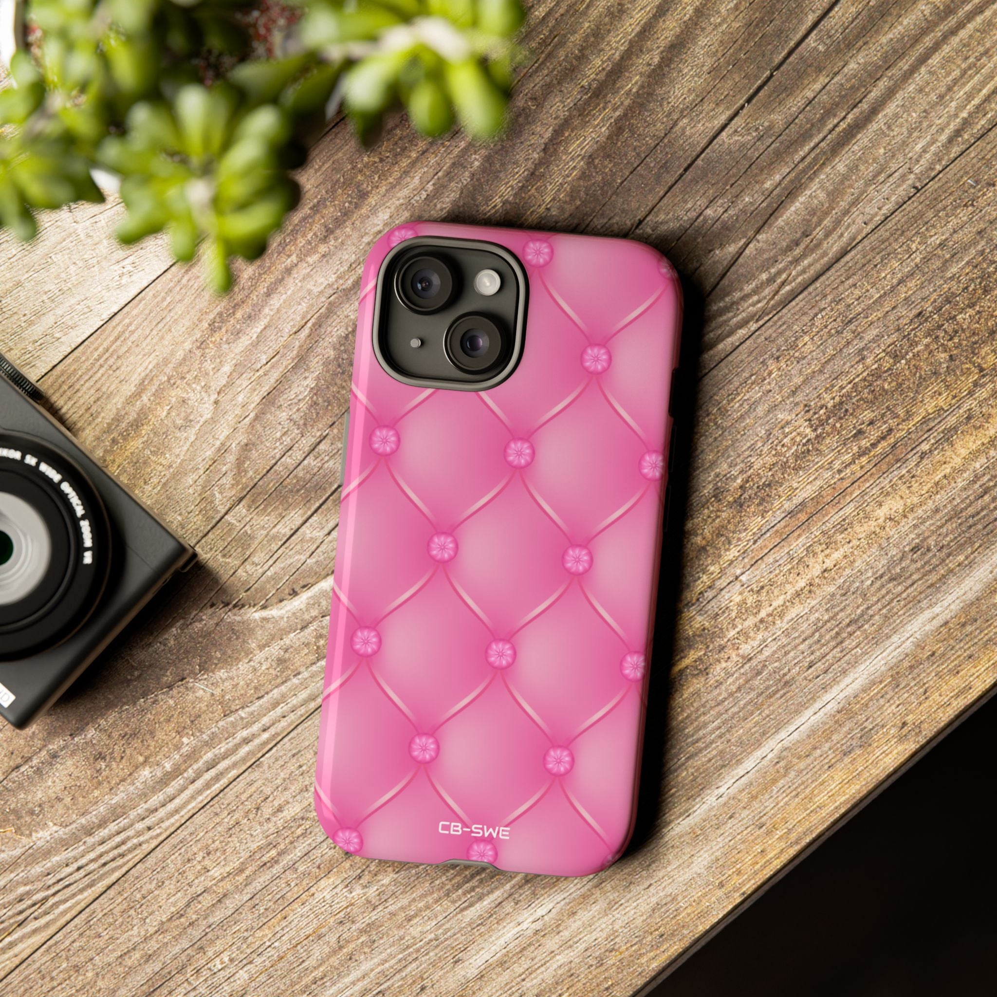 Quilted Pink Elegance - iPhone Case