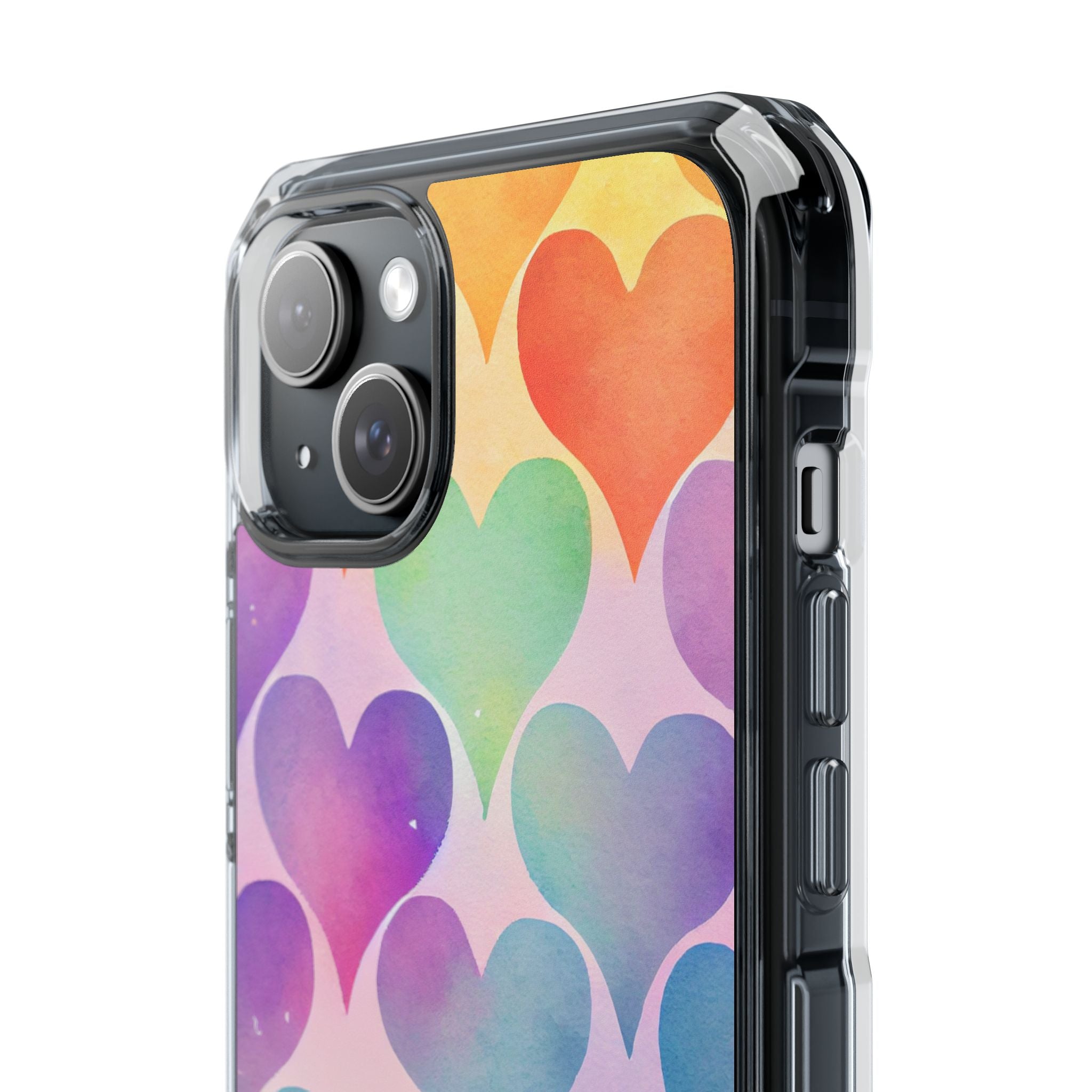 Watercolor Heart Symphony iPhone Case - Impact
