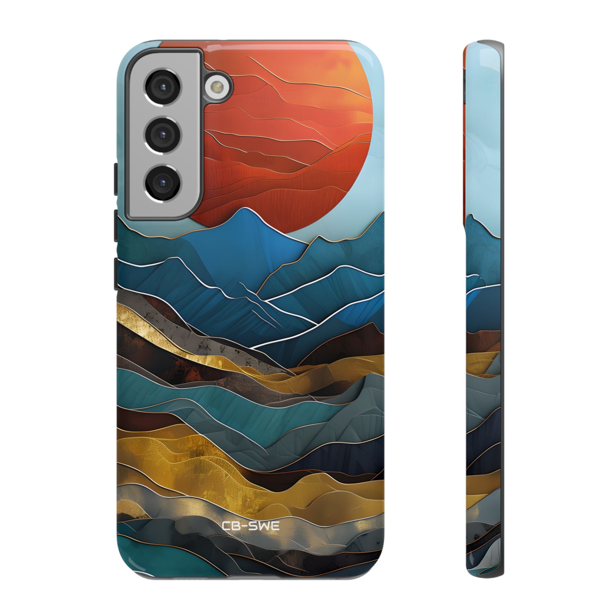 Sunset Geometry Waves - Samsung Case