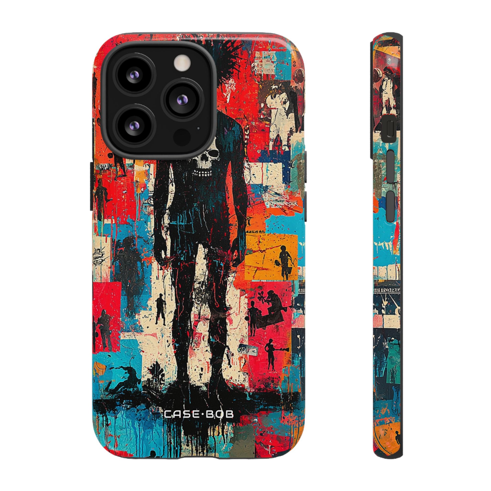 Spiky Skull Silhouette iPhone 13 Pro Case - Tough