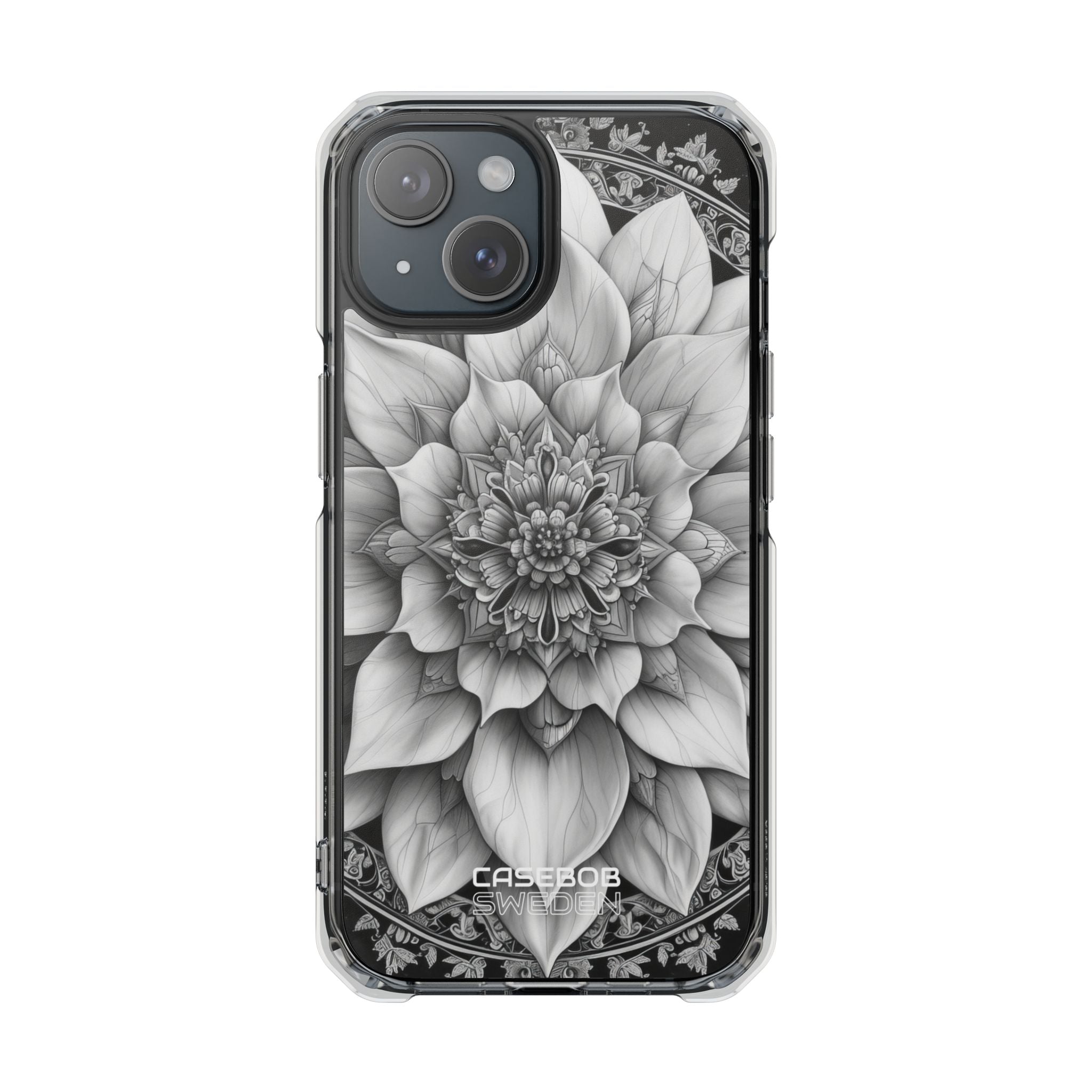 Cosmic Floral Mandala iPhone 15 - Impact Clear+