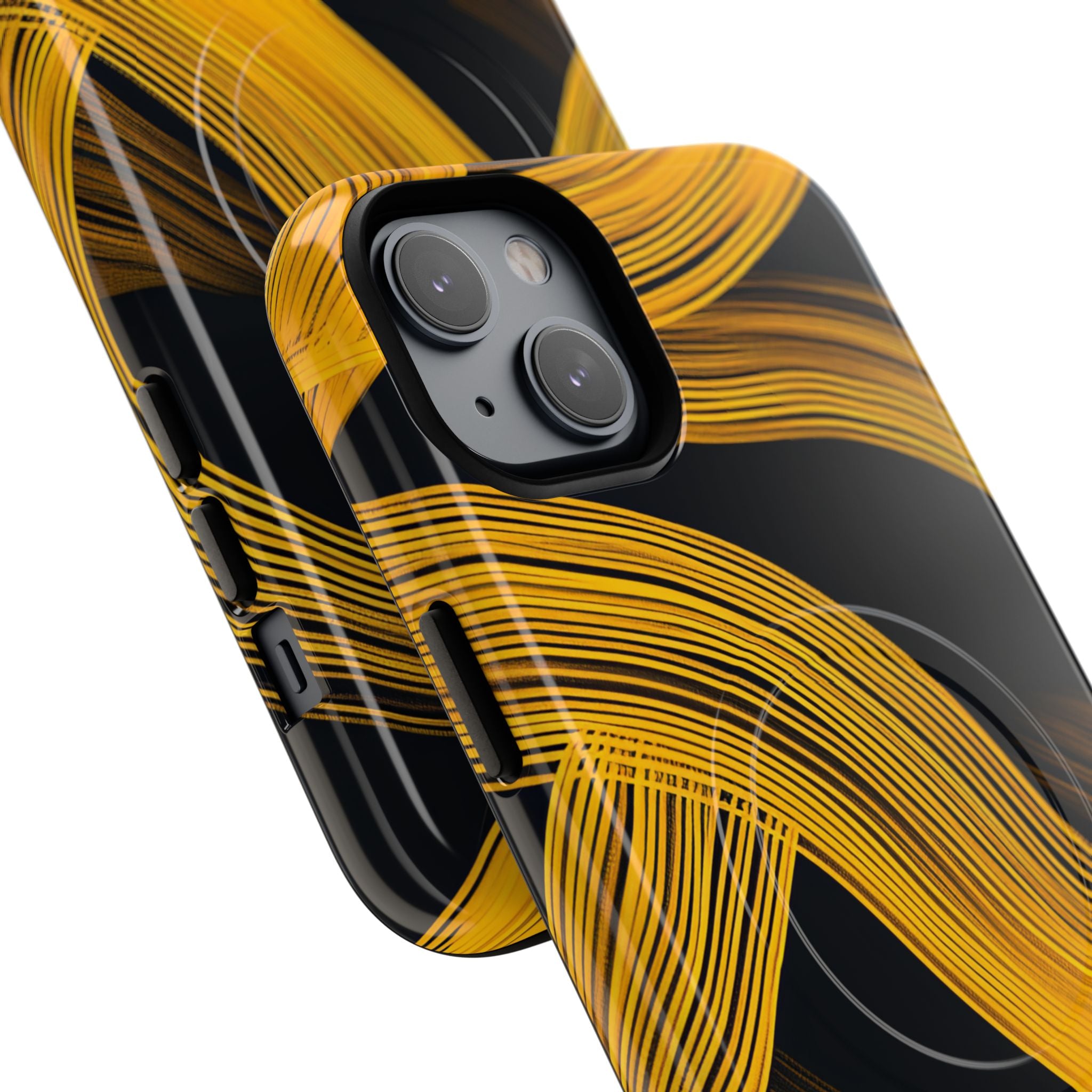 Yellow Flow Lines iPhone 14 - Tough+
