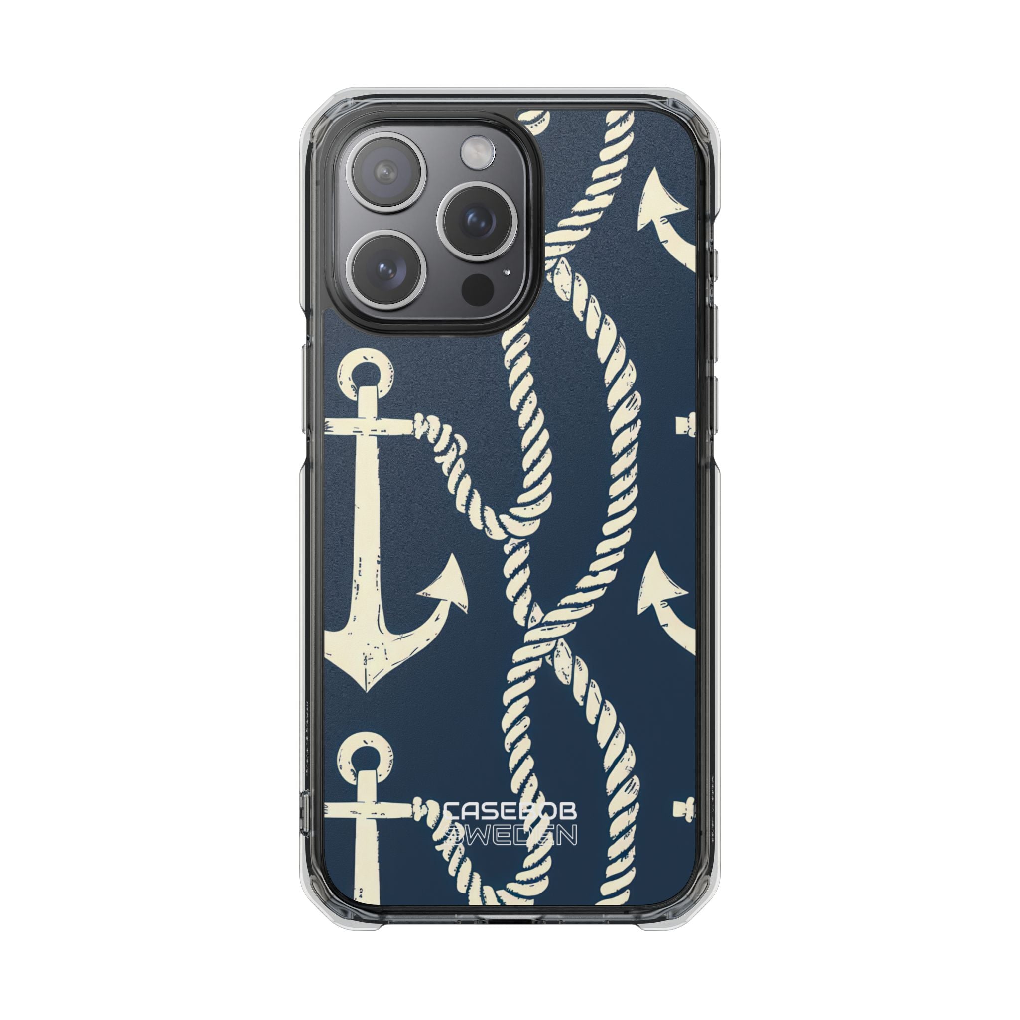 Nautical Anchors Rope iPhone 15 - Impact Clear+