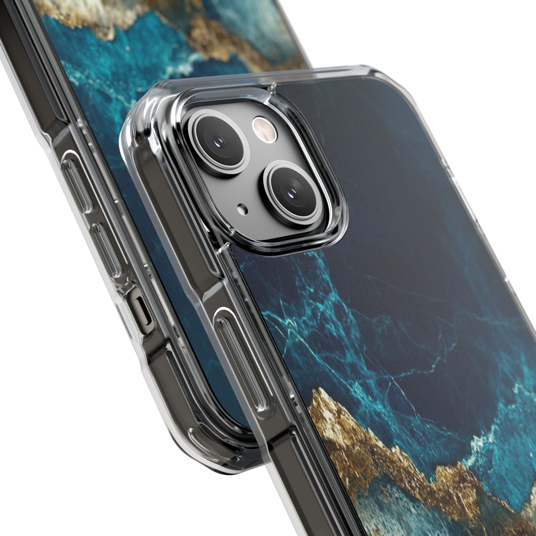 Jagged Gold Split iPhone 14 Case - Impact