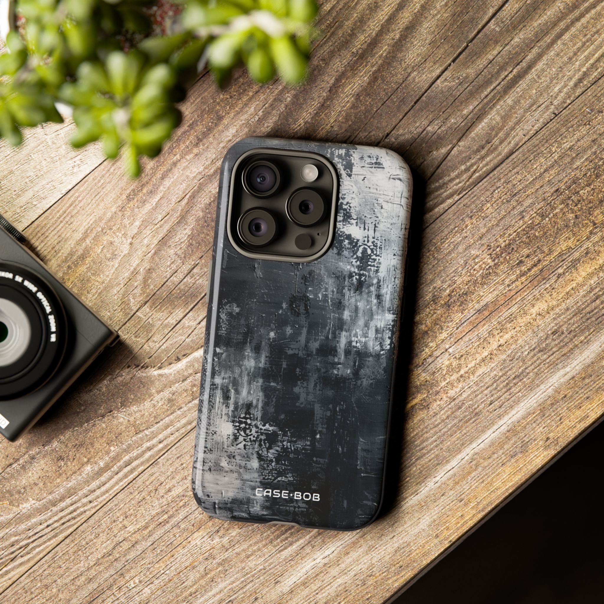 Textured Blackscape iPhone 15 Pro Case - Tough