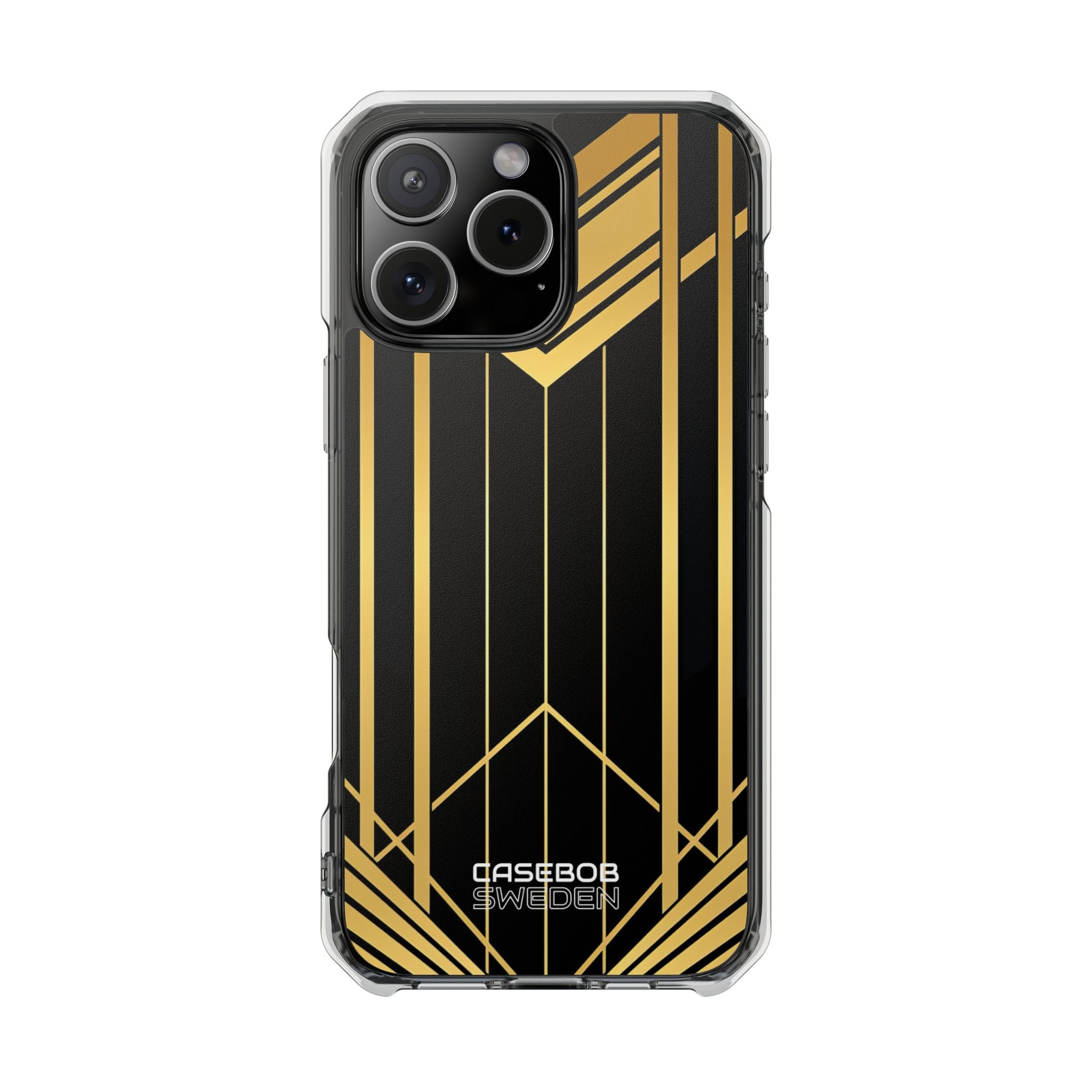 Golden Geometric Symphony iPhone 16 - Impact Clear+