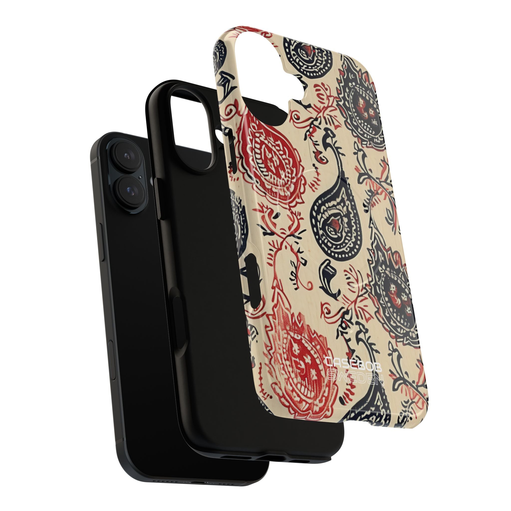 Navy Paisley Swirl iPhone 16 - Tough+
