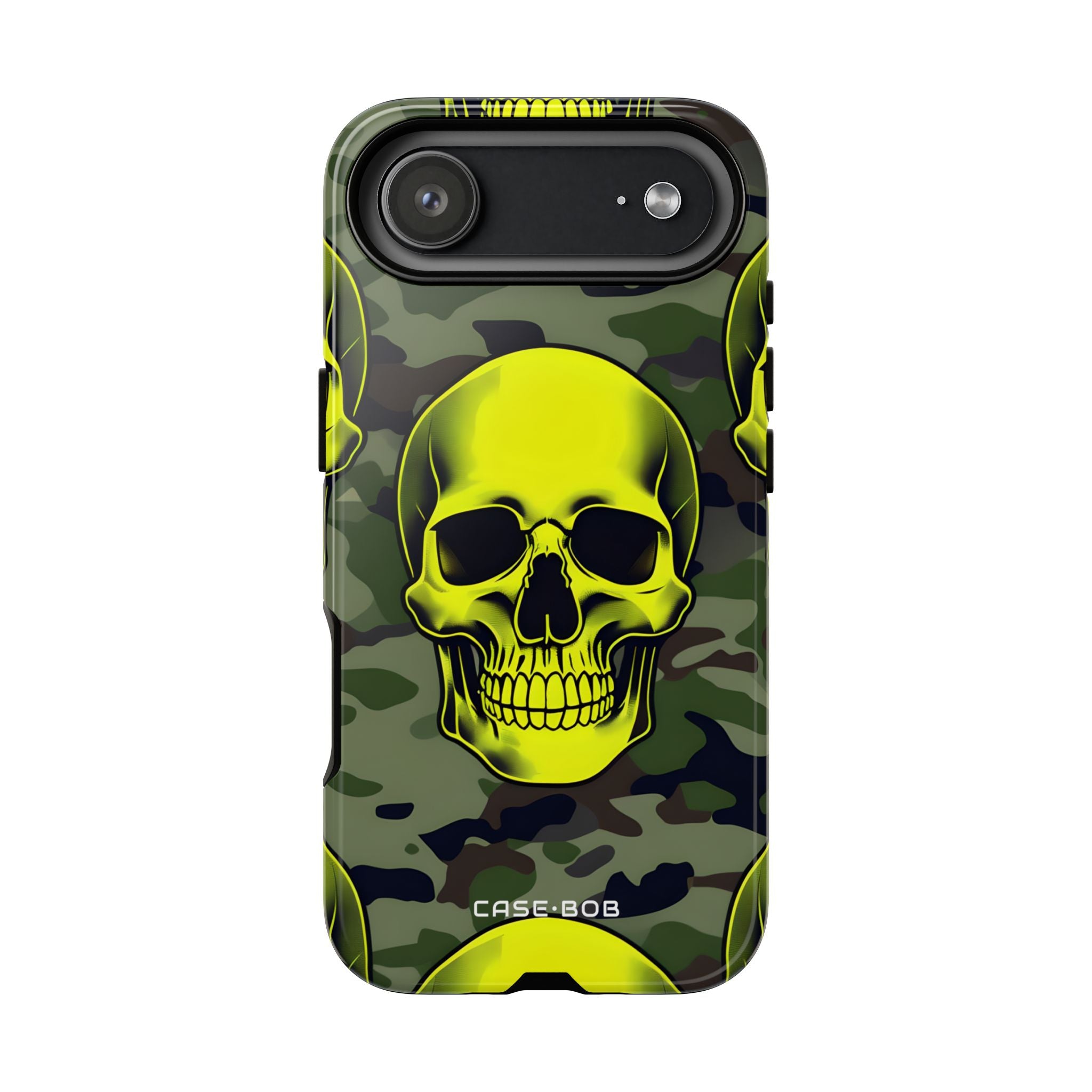 Neon Skull Camo iPhone 17 Air Case - Tough