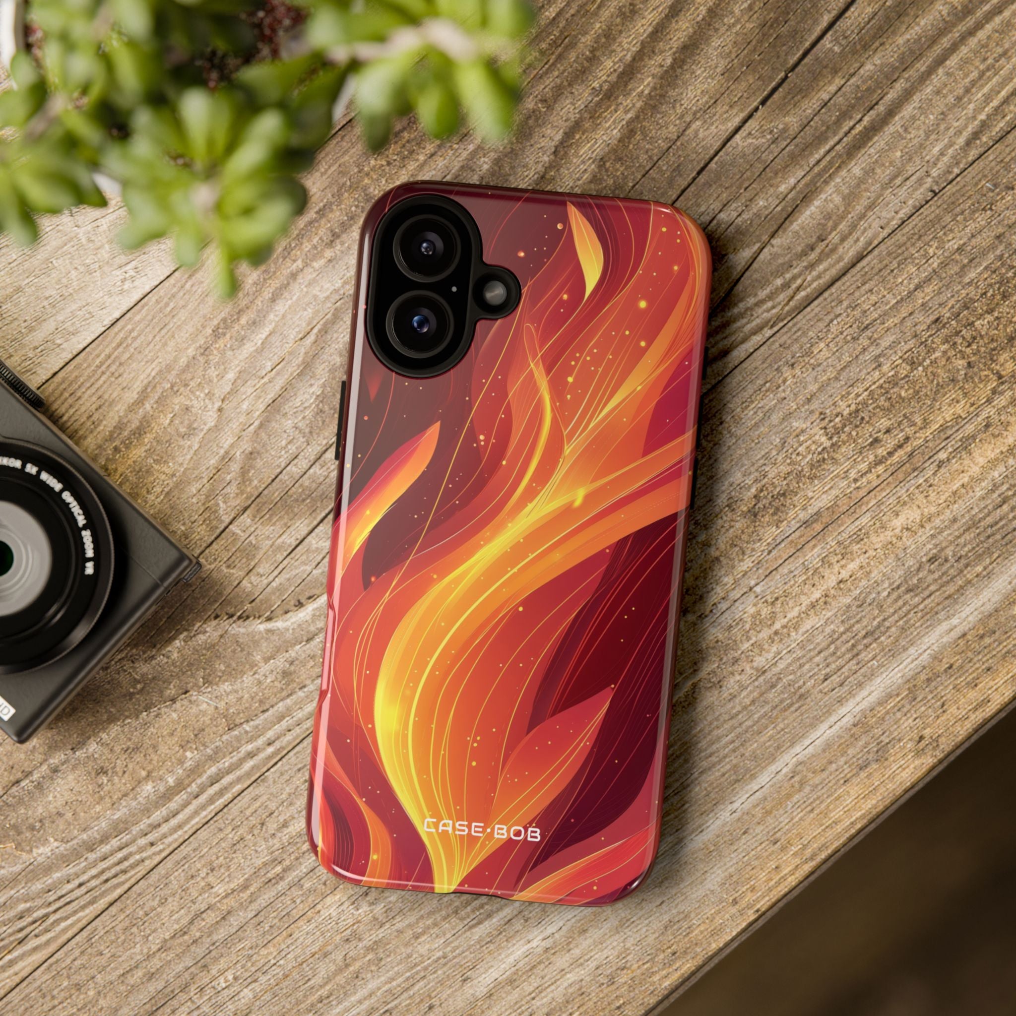 Glowing Flame iPhone 16 Plus Case - Tough
