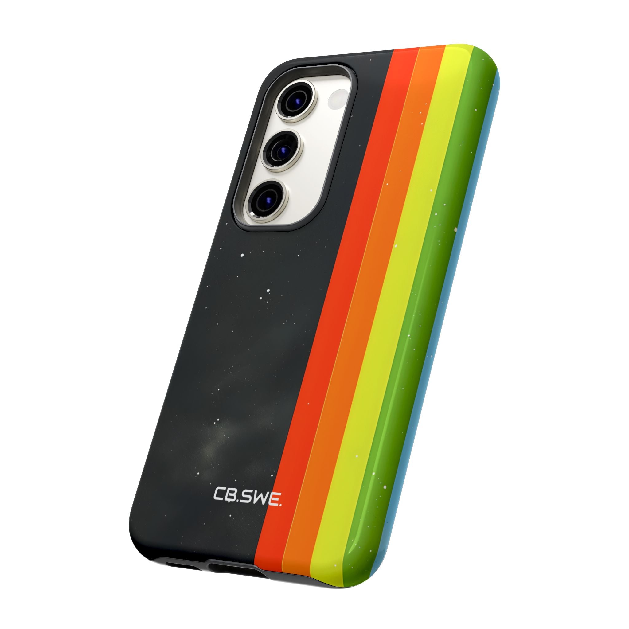 Vibrant Vertical Stripes Against Cosmic Black Samsung S23 - Tough