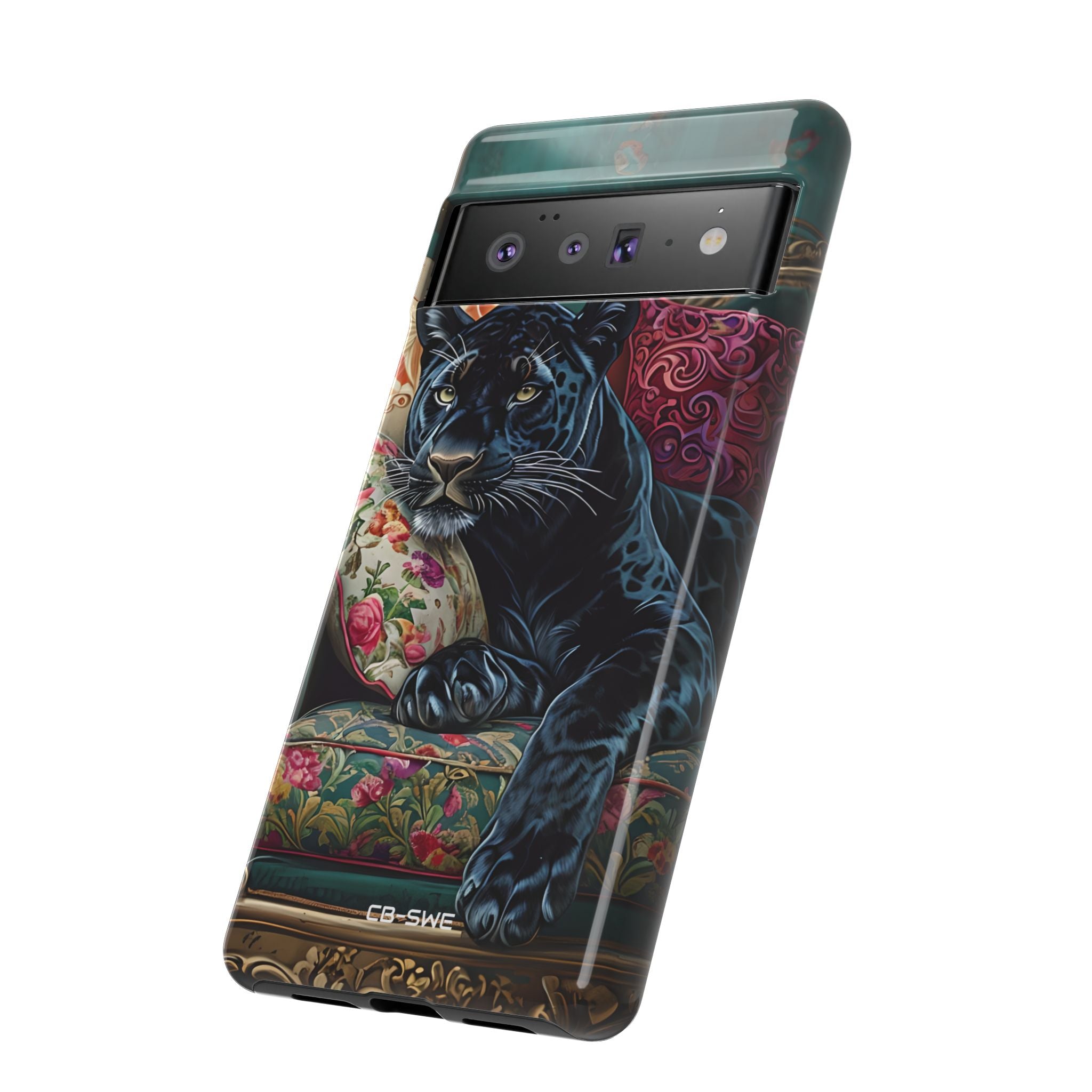 Panther on Vintage Chaise - Google Pixel Case