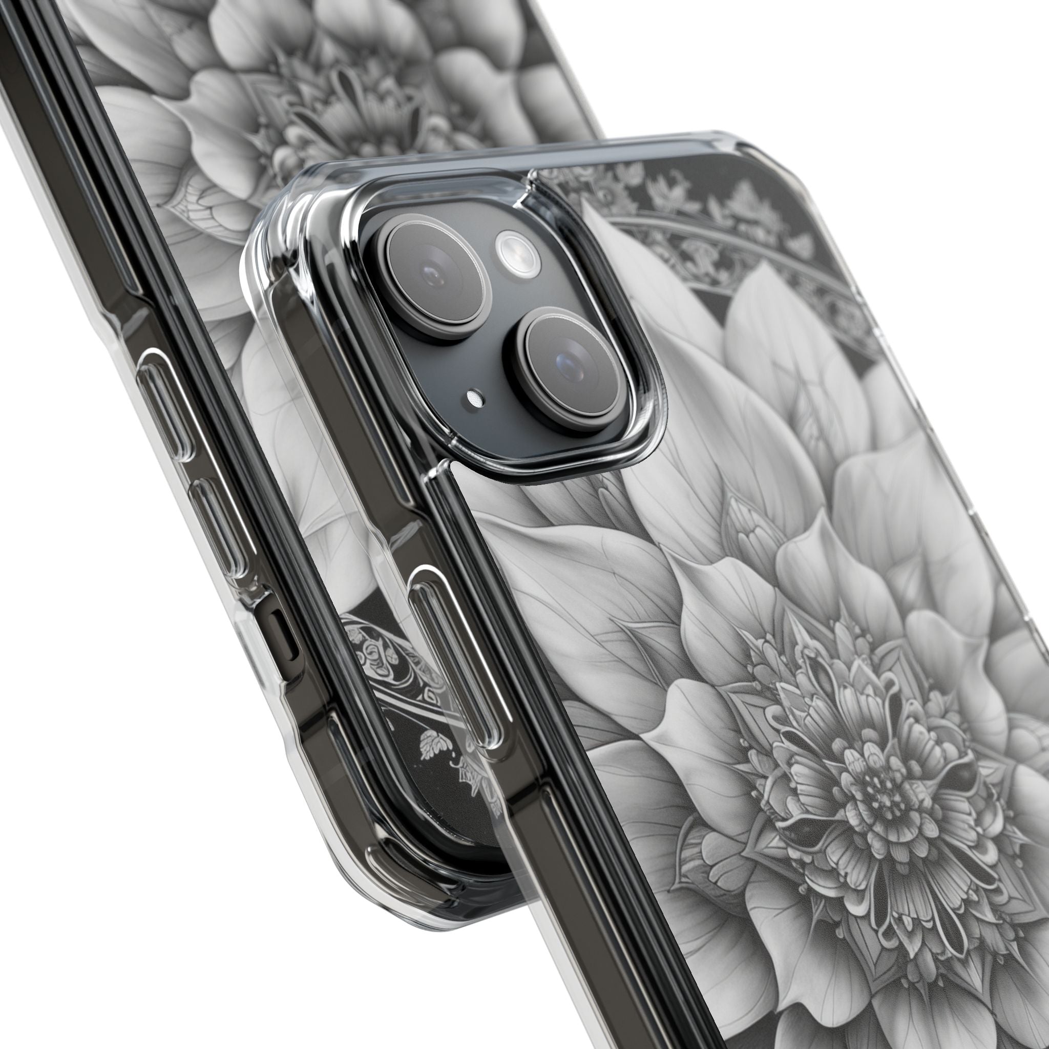 Cosmic Floral Mandala iPhone 15 - Impact Clear+