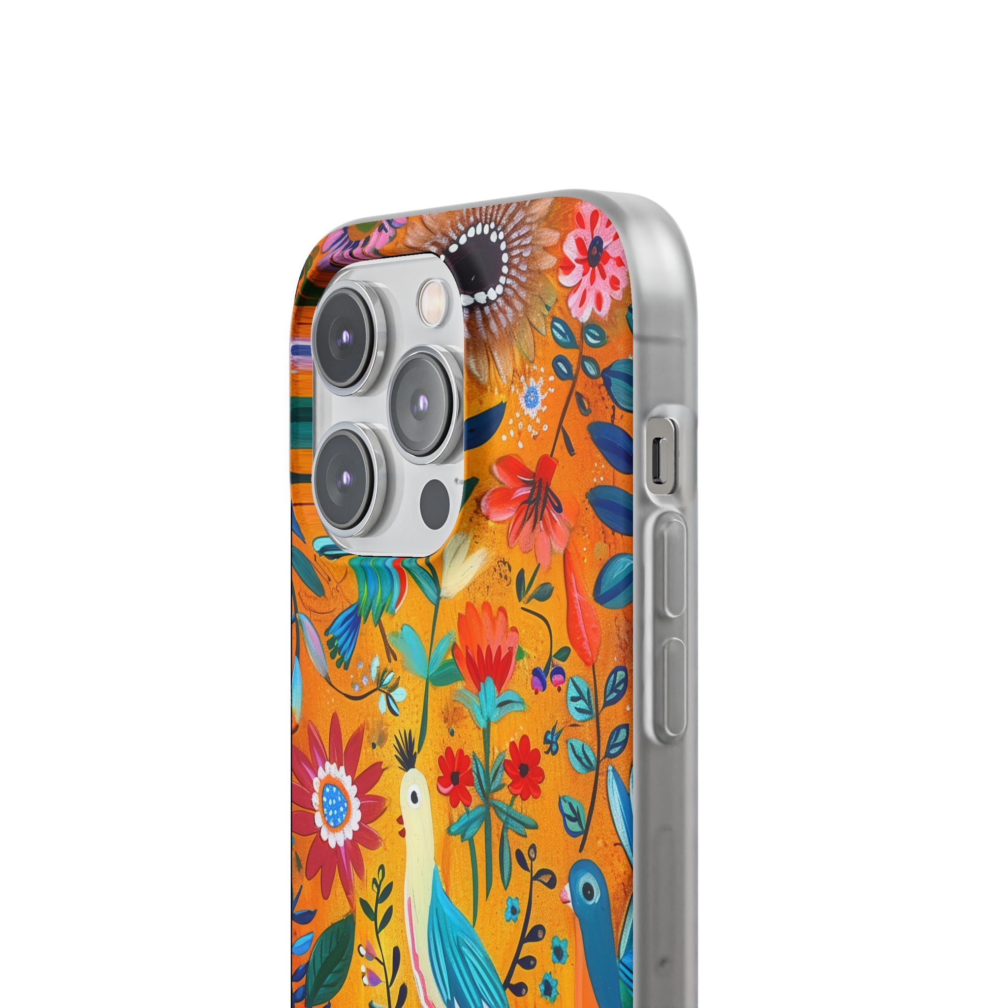 Colorful Birds Bloom iPhone 14 Pro Case - Soft