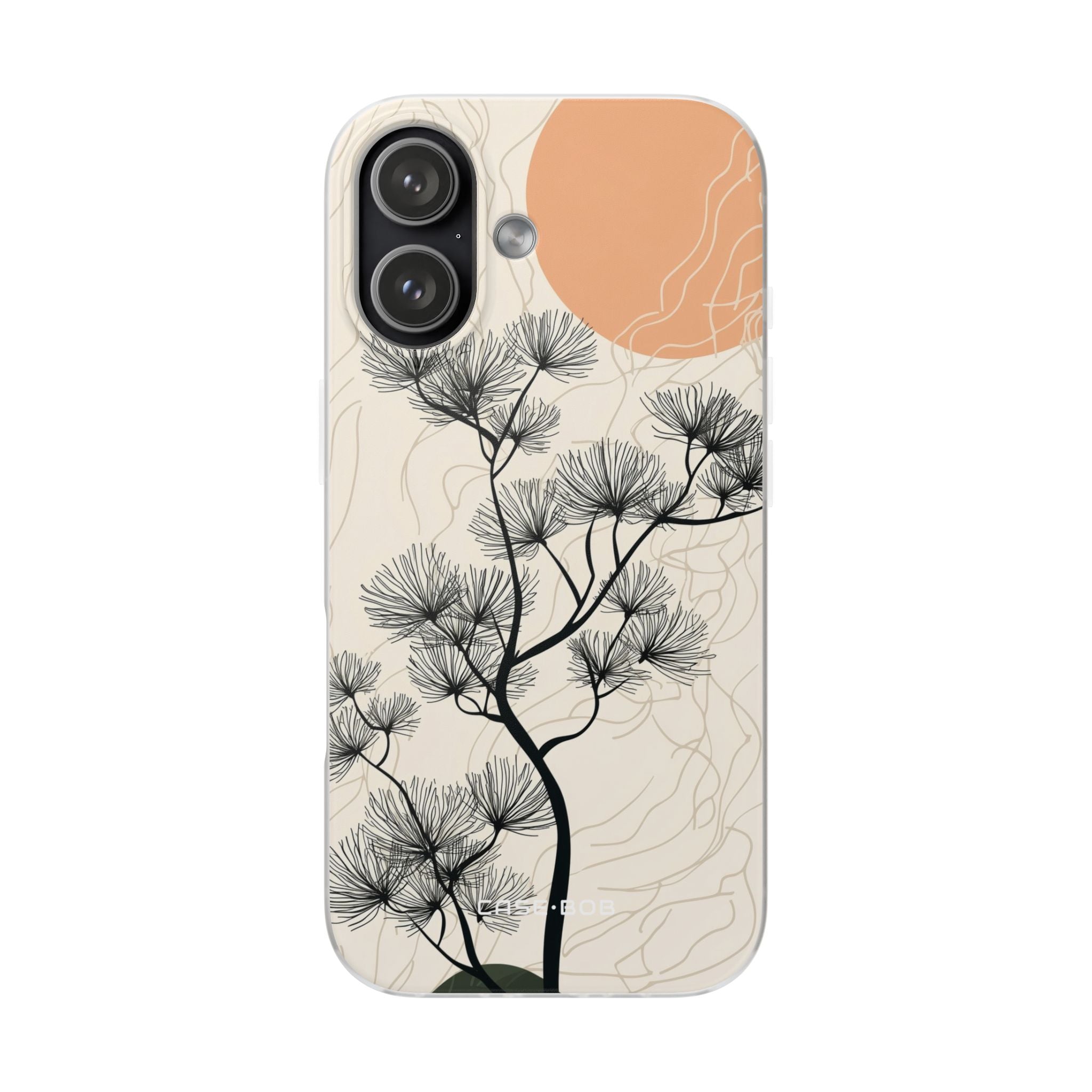 Spiky Tree Sunset iPhone 17 Case - Soft