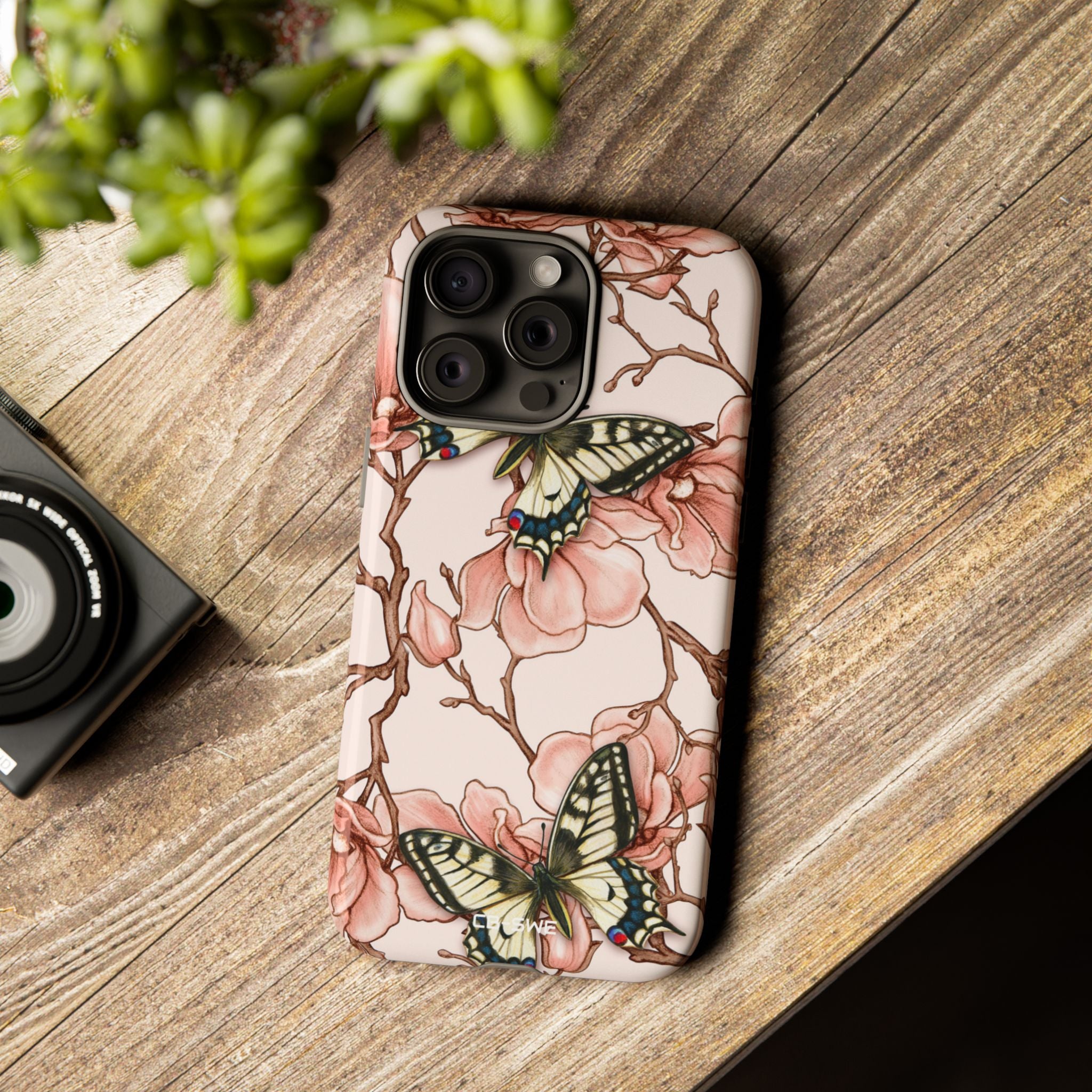 Butterflies and Magnolias Harmony - iPhone Case