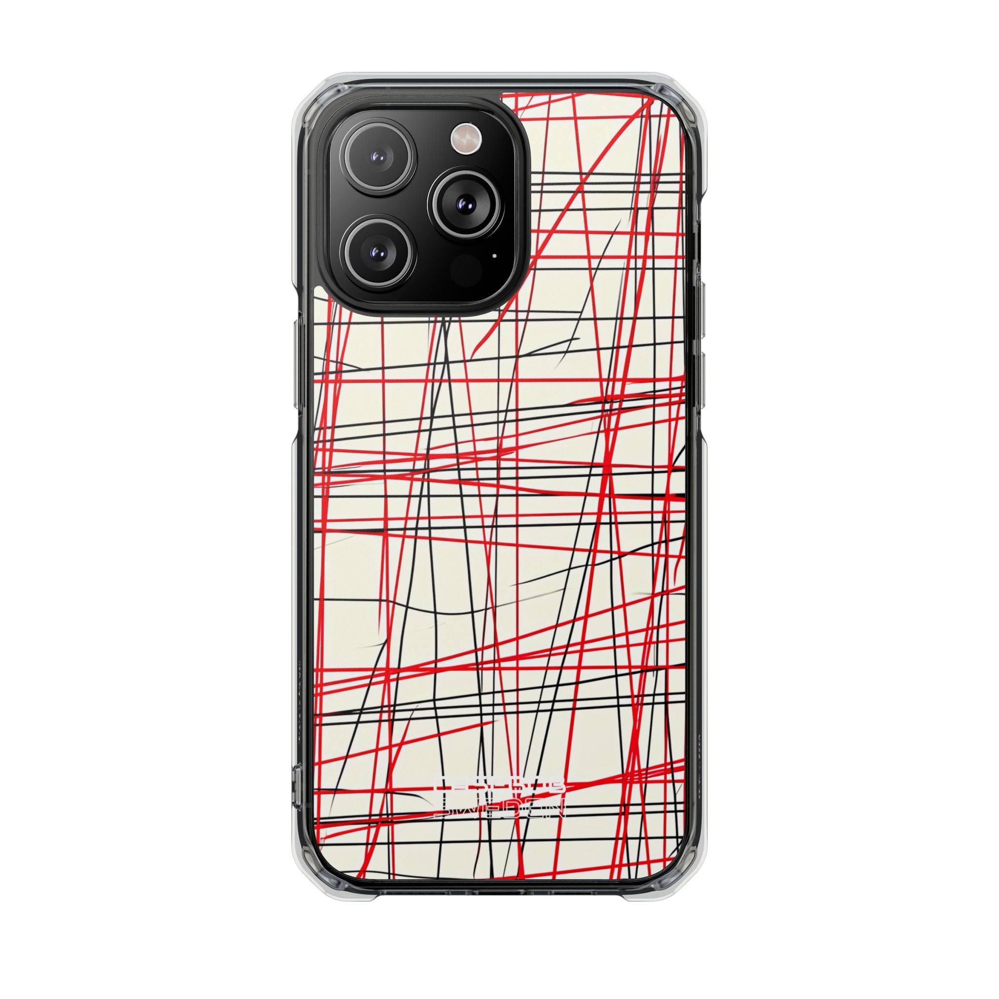 Crimson Wire Tangle iPhone 14 - Impact Clear+