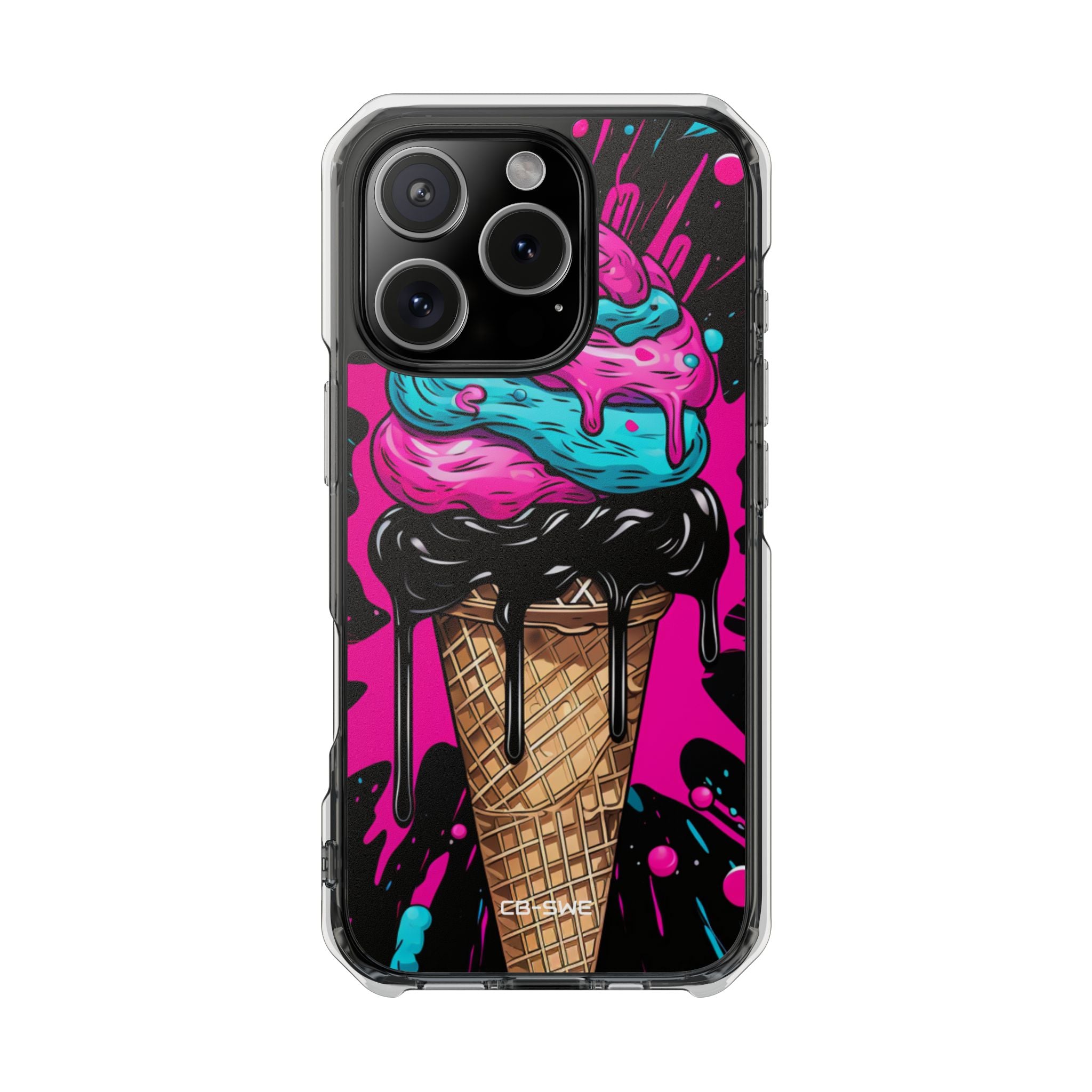 Neon Ice Cream Burst iPhone Case - Impact