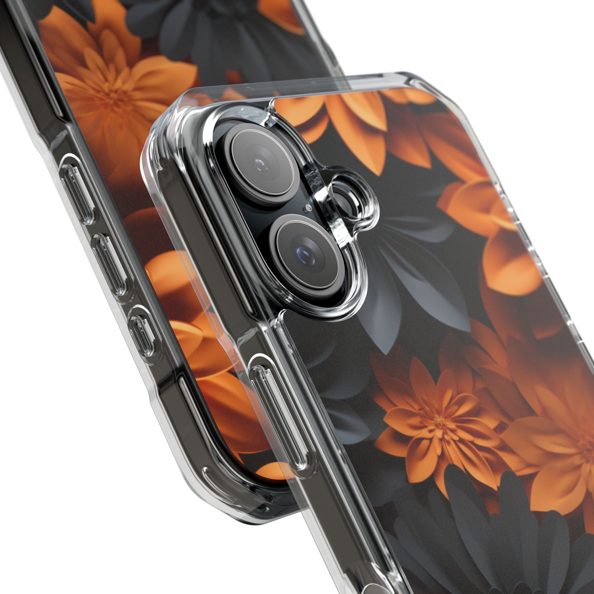 Graphical Orange Florals iPhone Case - Impact