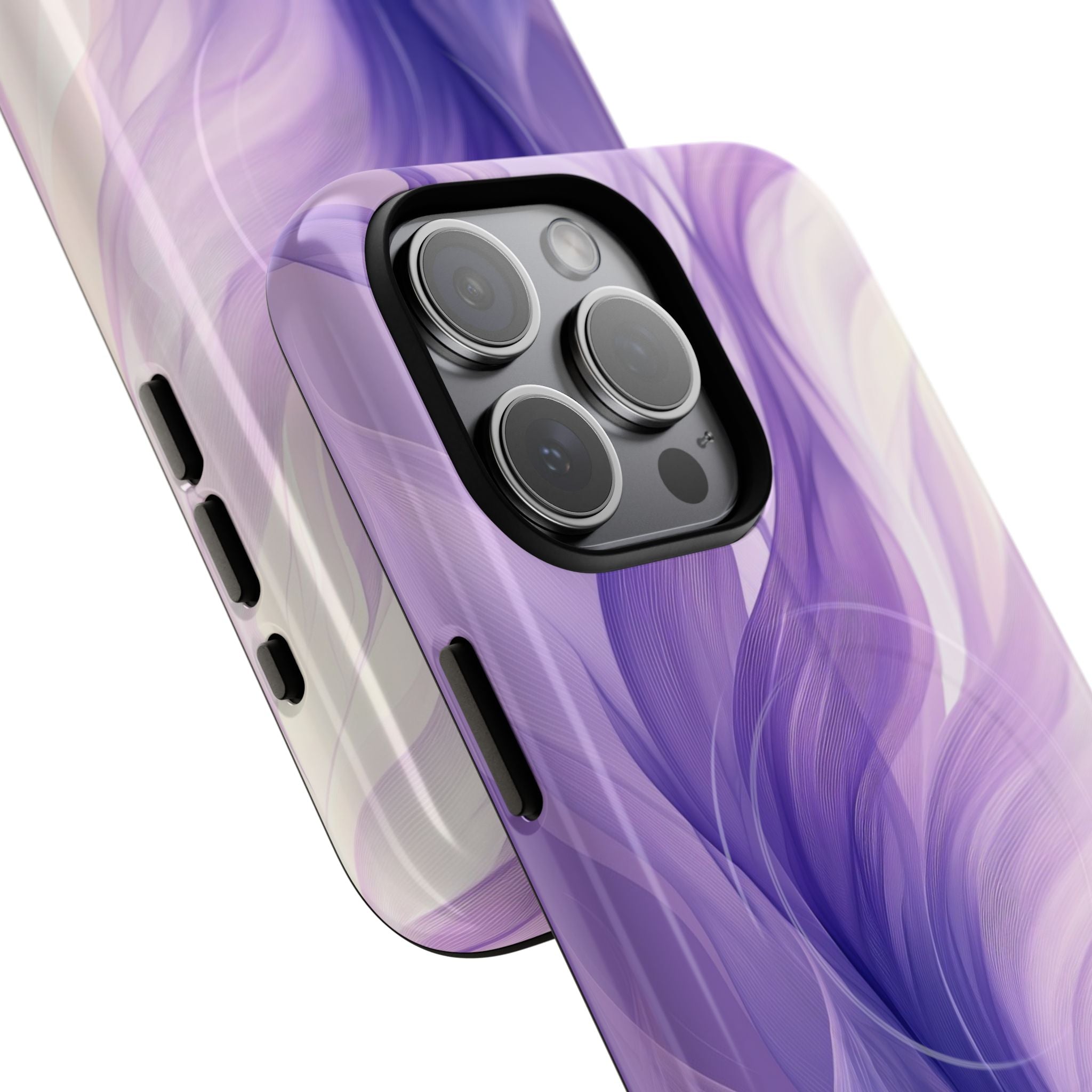 Purple Ribbon Waves iPhone 15 Pro Max Case - Tough+