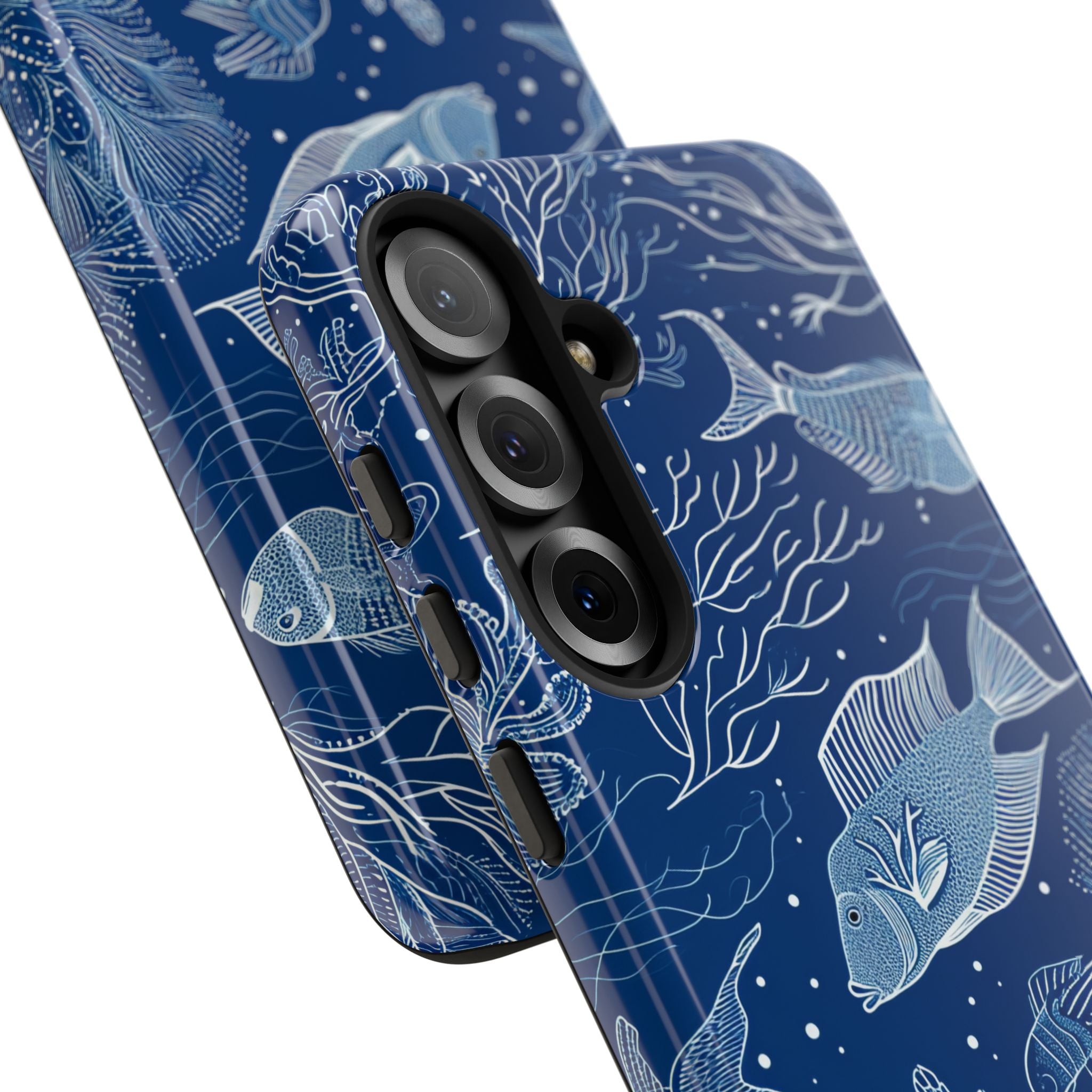 Navy Scale Reef Samsung S25 Plus Case - Tough
