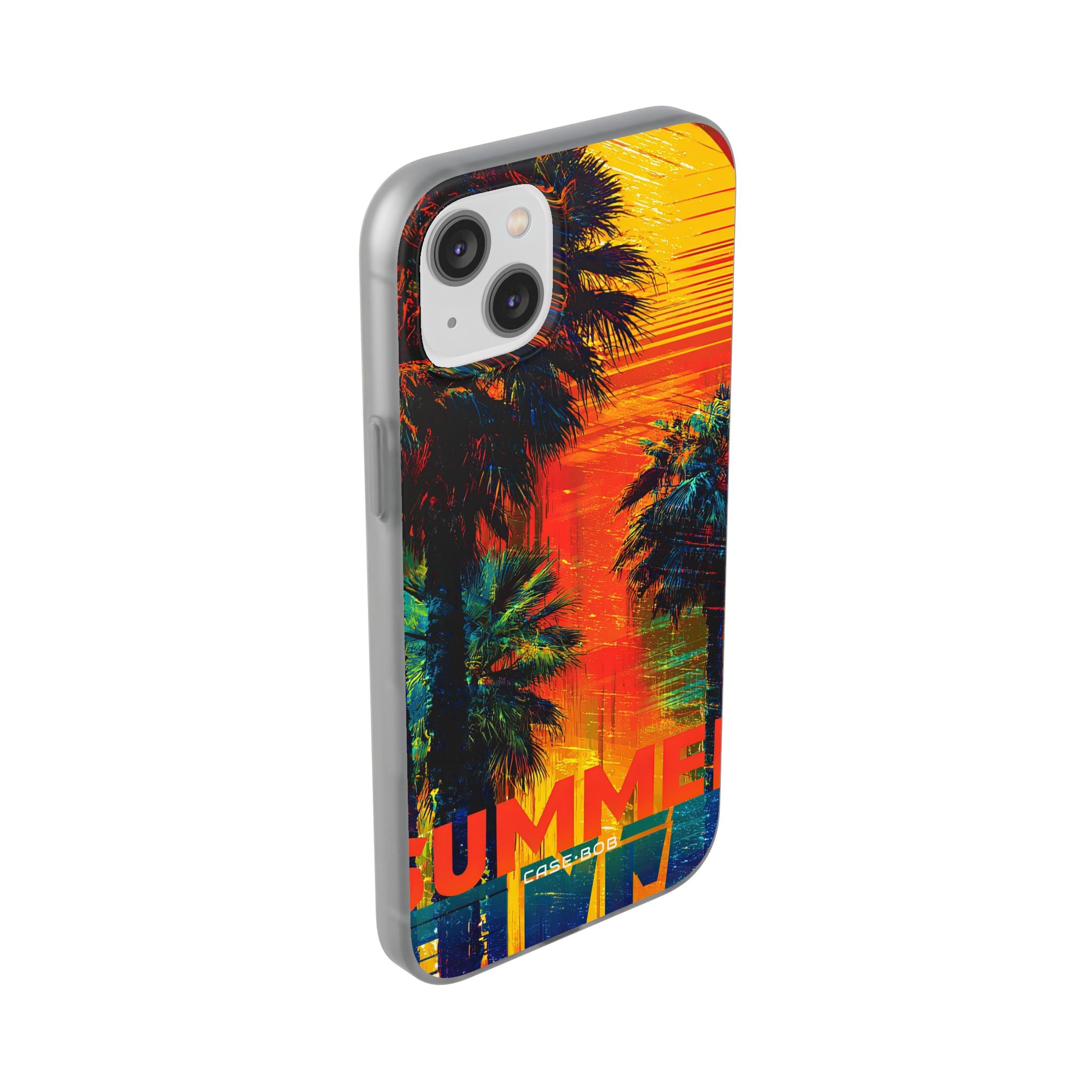 Tropical Sunburst iPhone 14 Plus Case - Soft