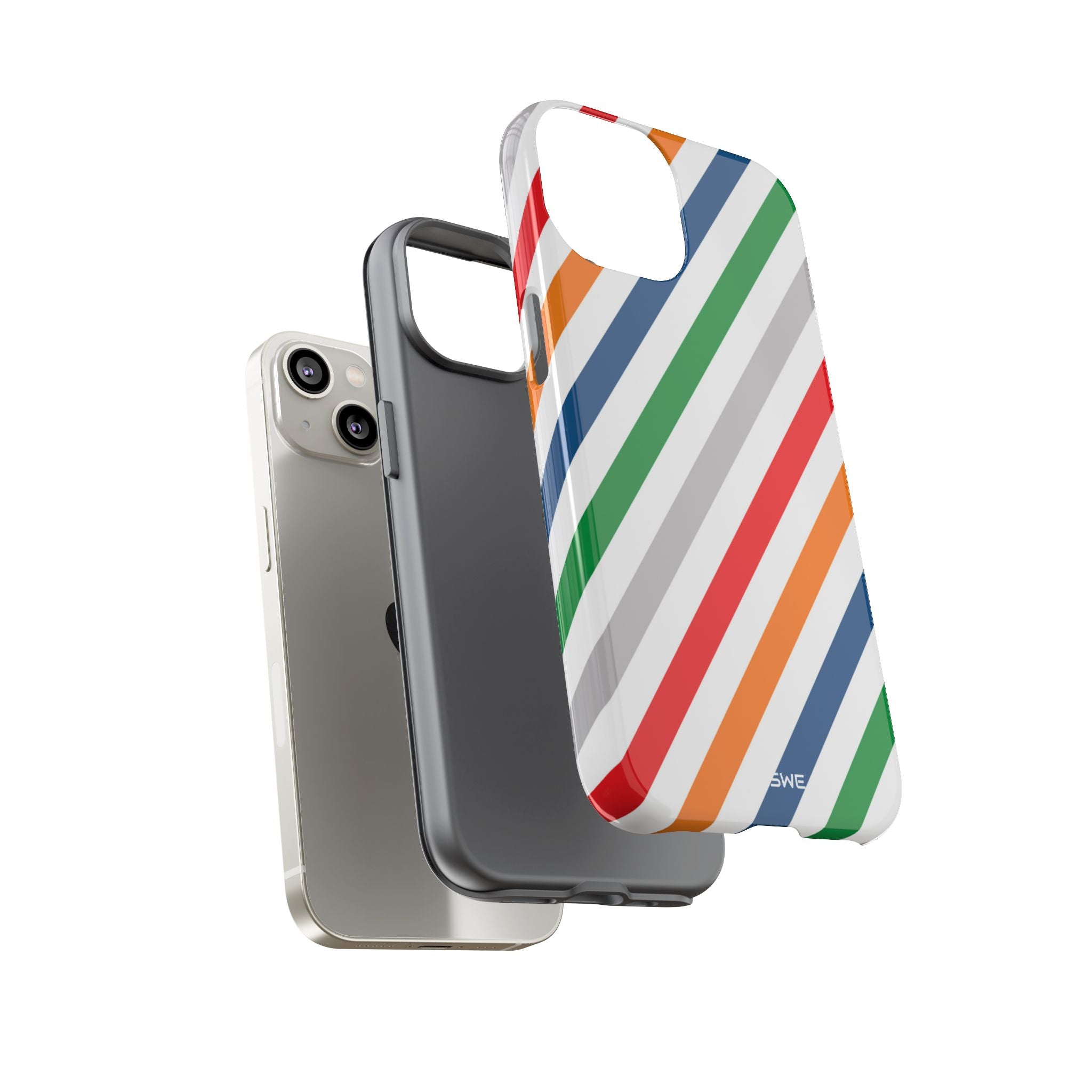 Vibrant Geometric Stripes - iPhone Case