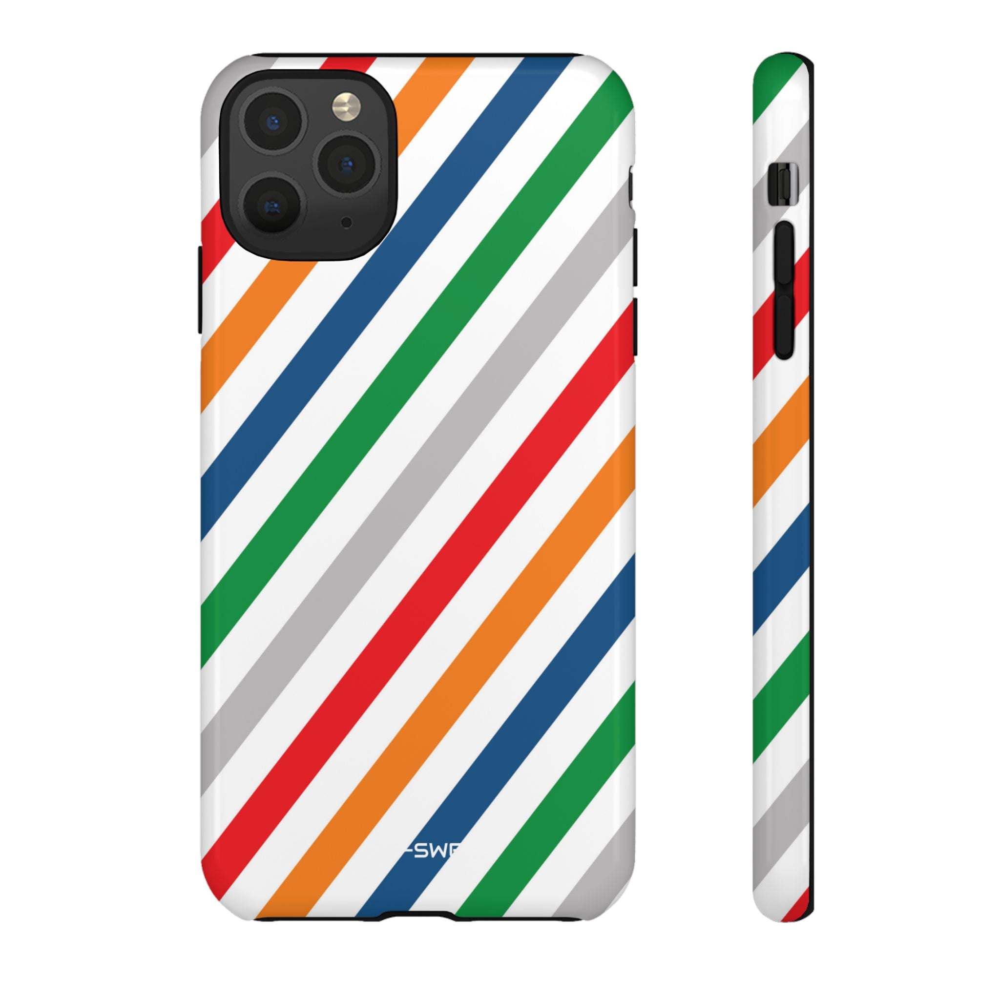Vibrant Geometric Stripes - iPhone Case