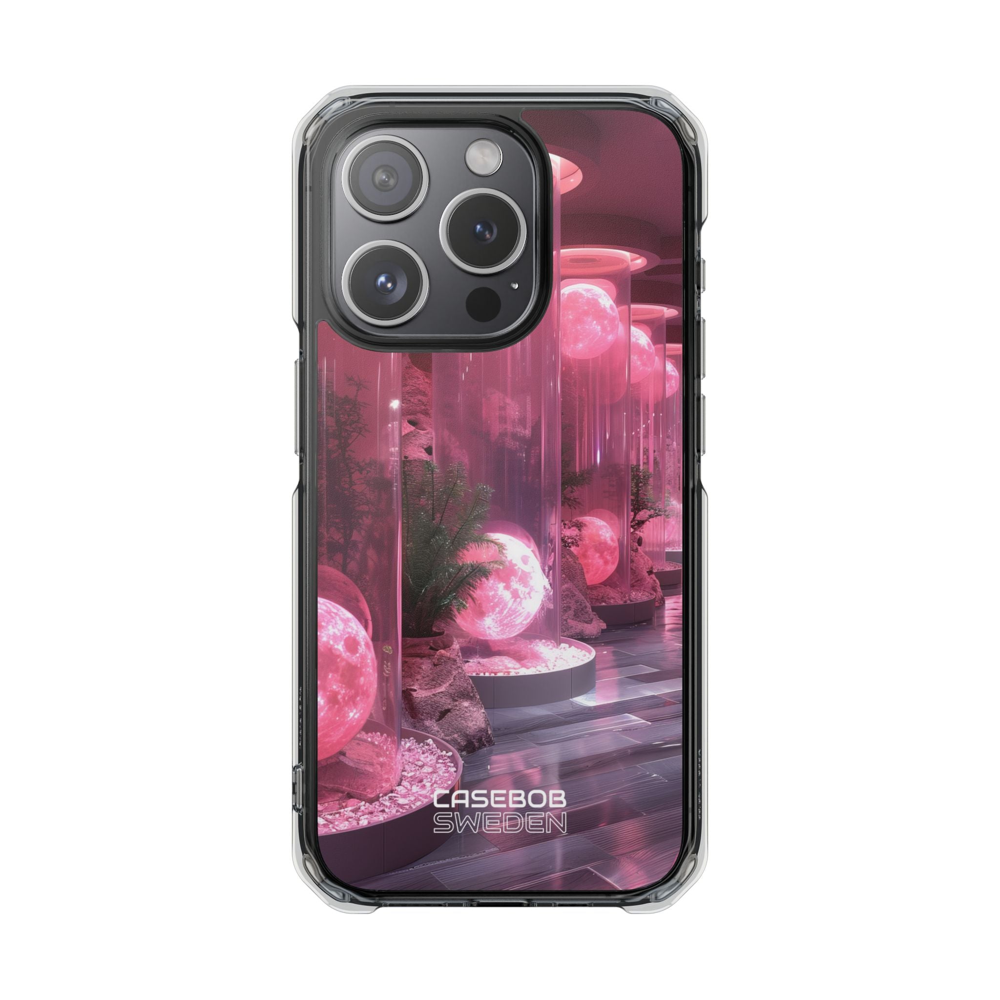 Futuristic Moon Garden iPhone 15 - Impact Clear+