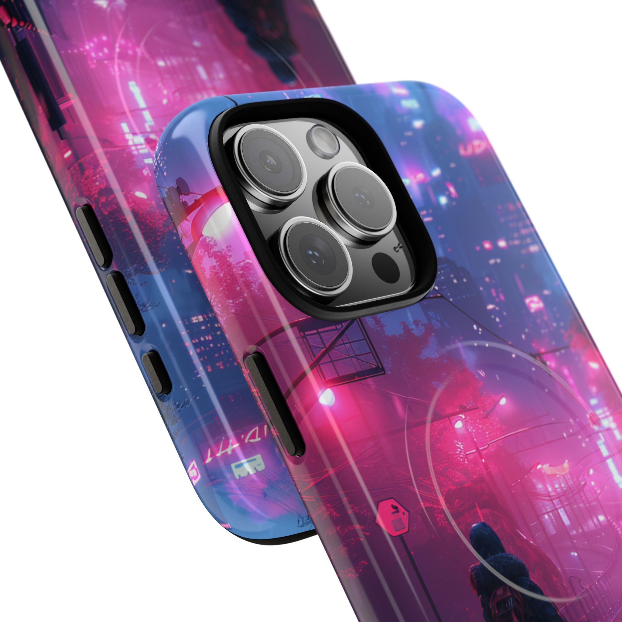 Neon Shadow City iPhone 16 - Tough+