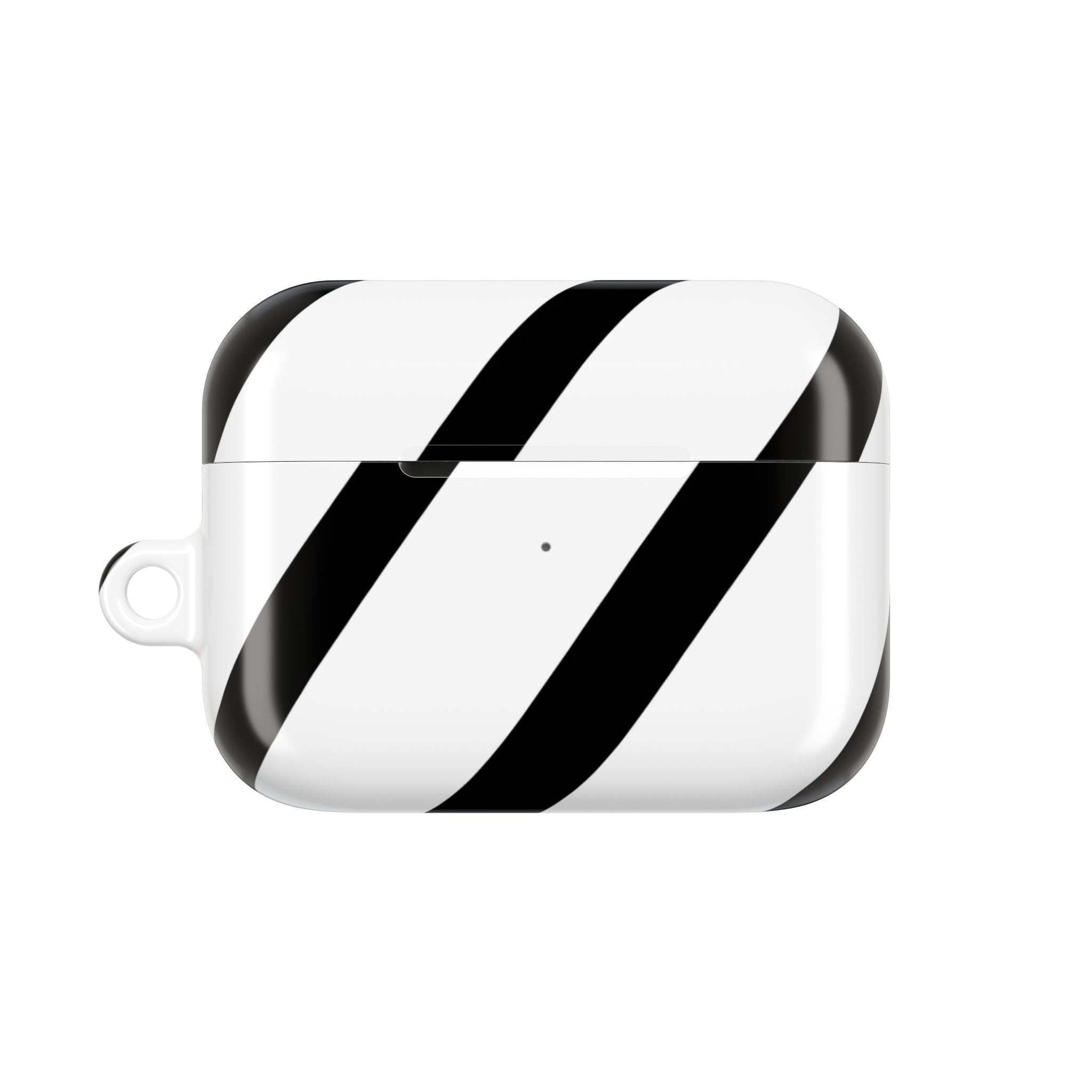 Diagonaaliraitoja Mustavalkoinen - AirPods Case