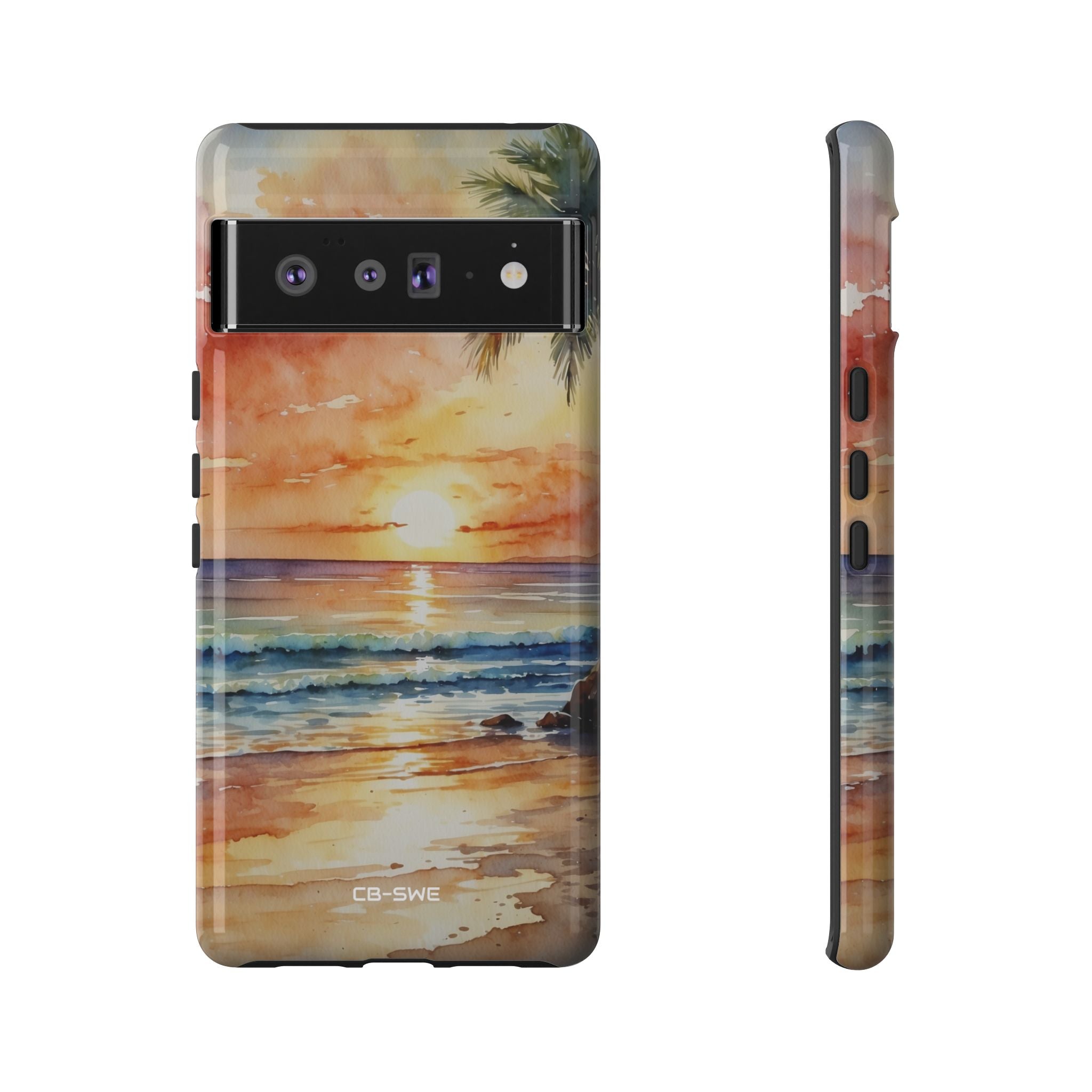 Sunset Kisses Ocean - Google Pixel Case