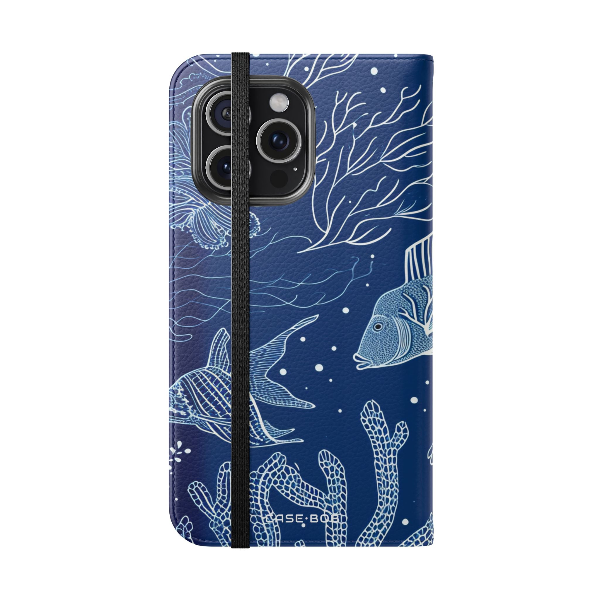 Blue Scale Reef - iPhone 15 Pro Max Case - Wallet