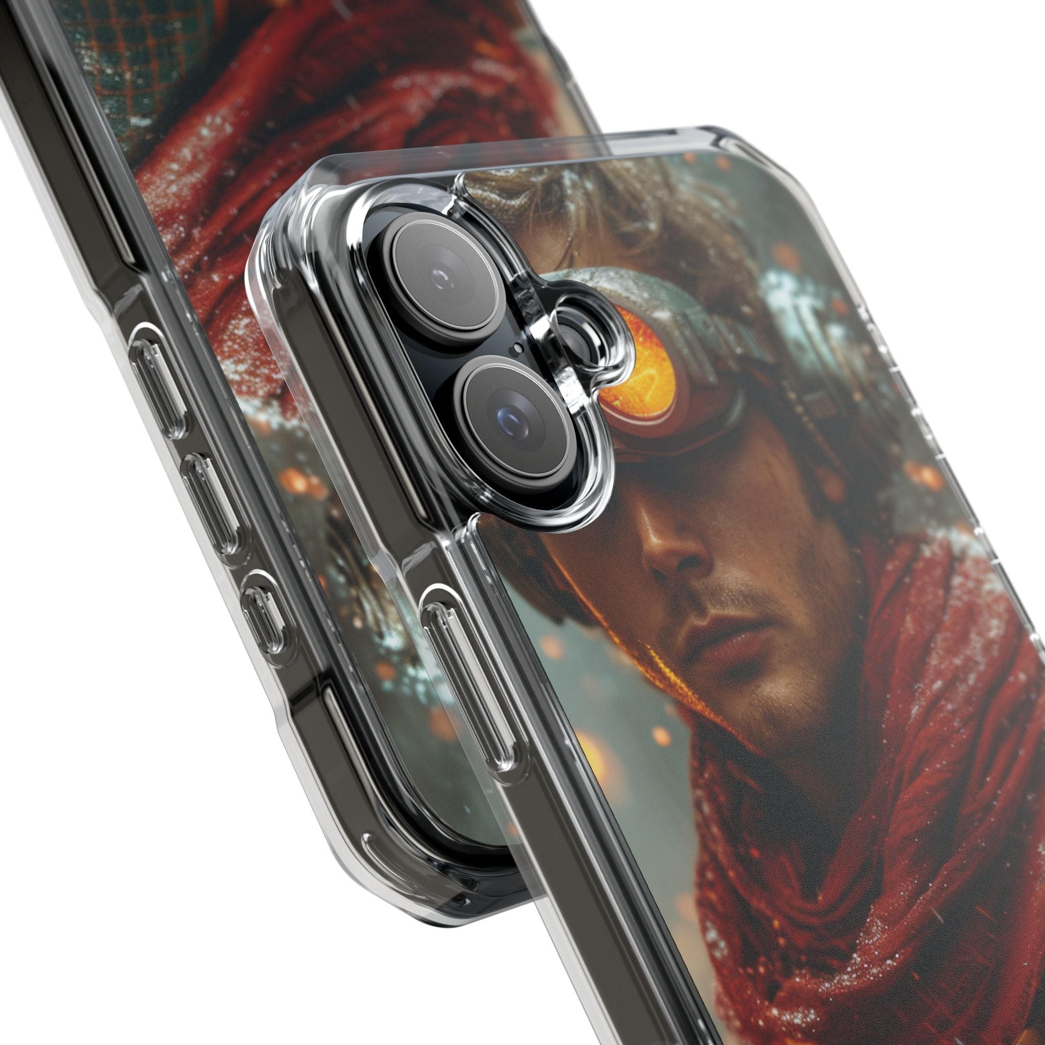 Futuristic Steampunk Explorer iPhone 16 - Impact Clear+