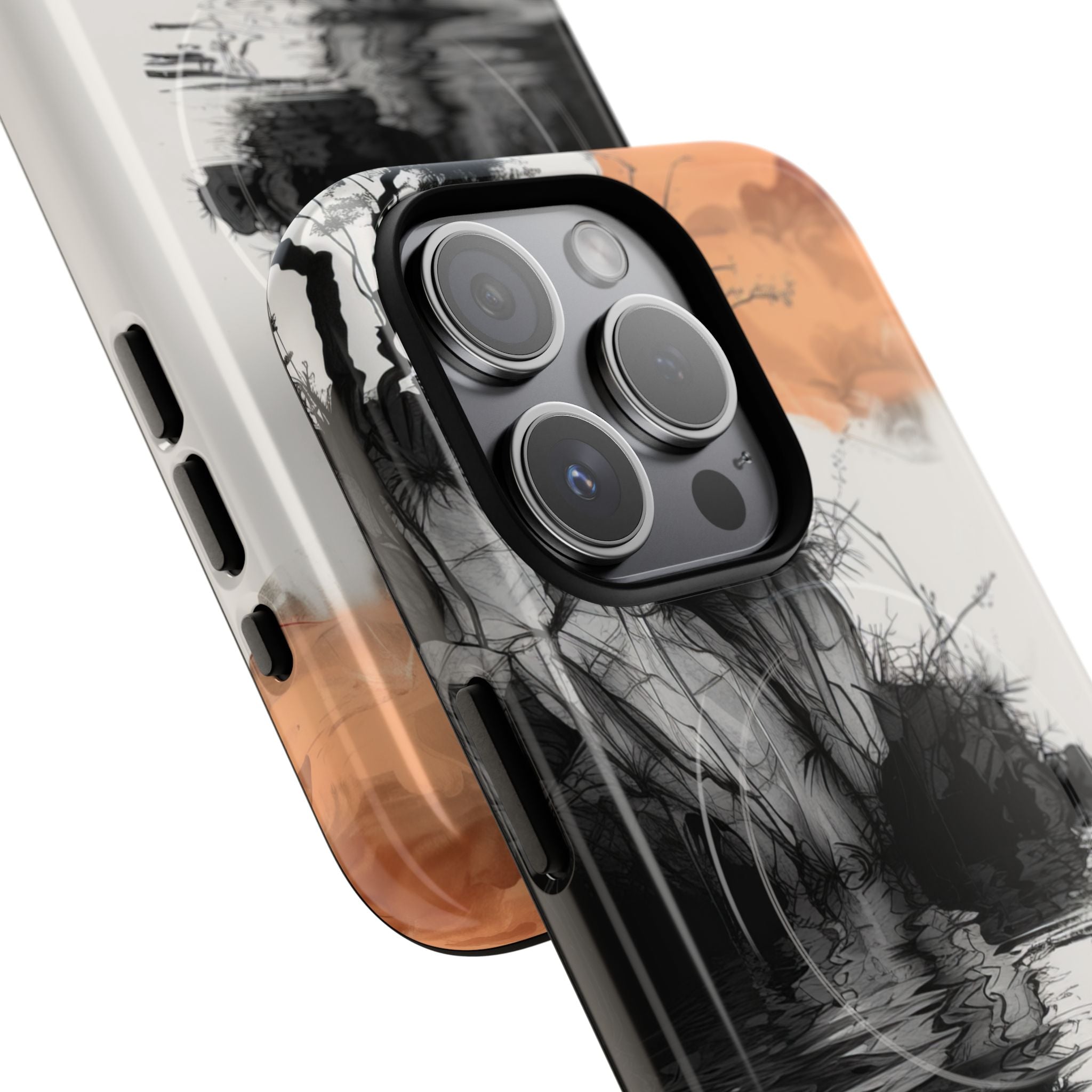 Riflesso della Luna Arancione iPhone 15 - Tough+