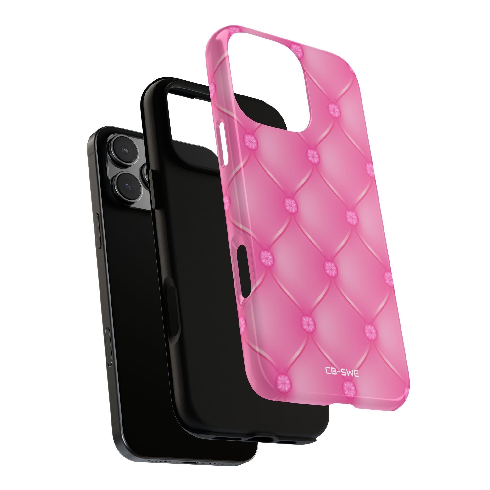 Quilted Pink Elegance - iPhone Case