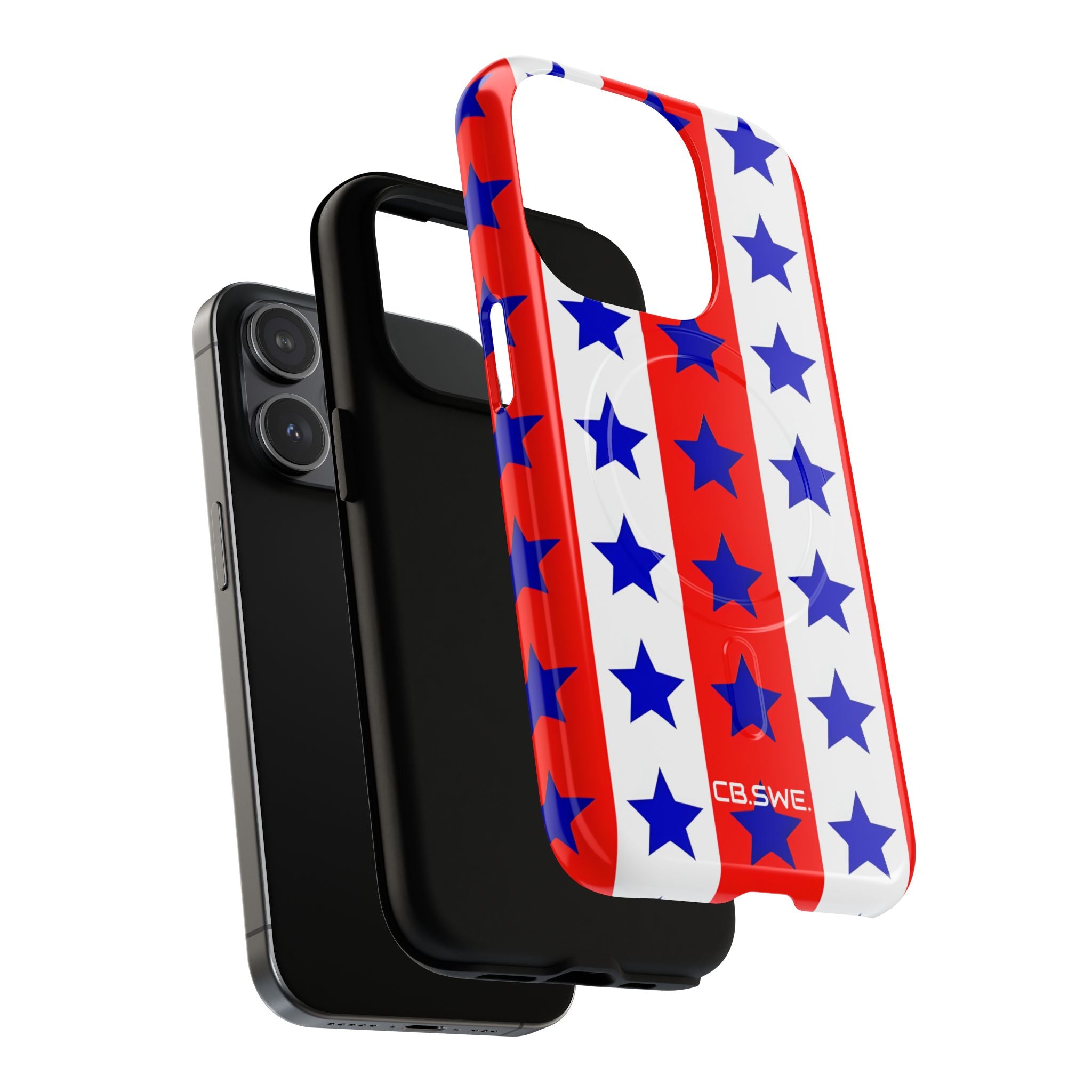 Patriotic American Flag Inspired Seamless iPhone 15 - Tough+