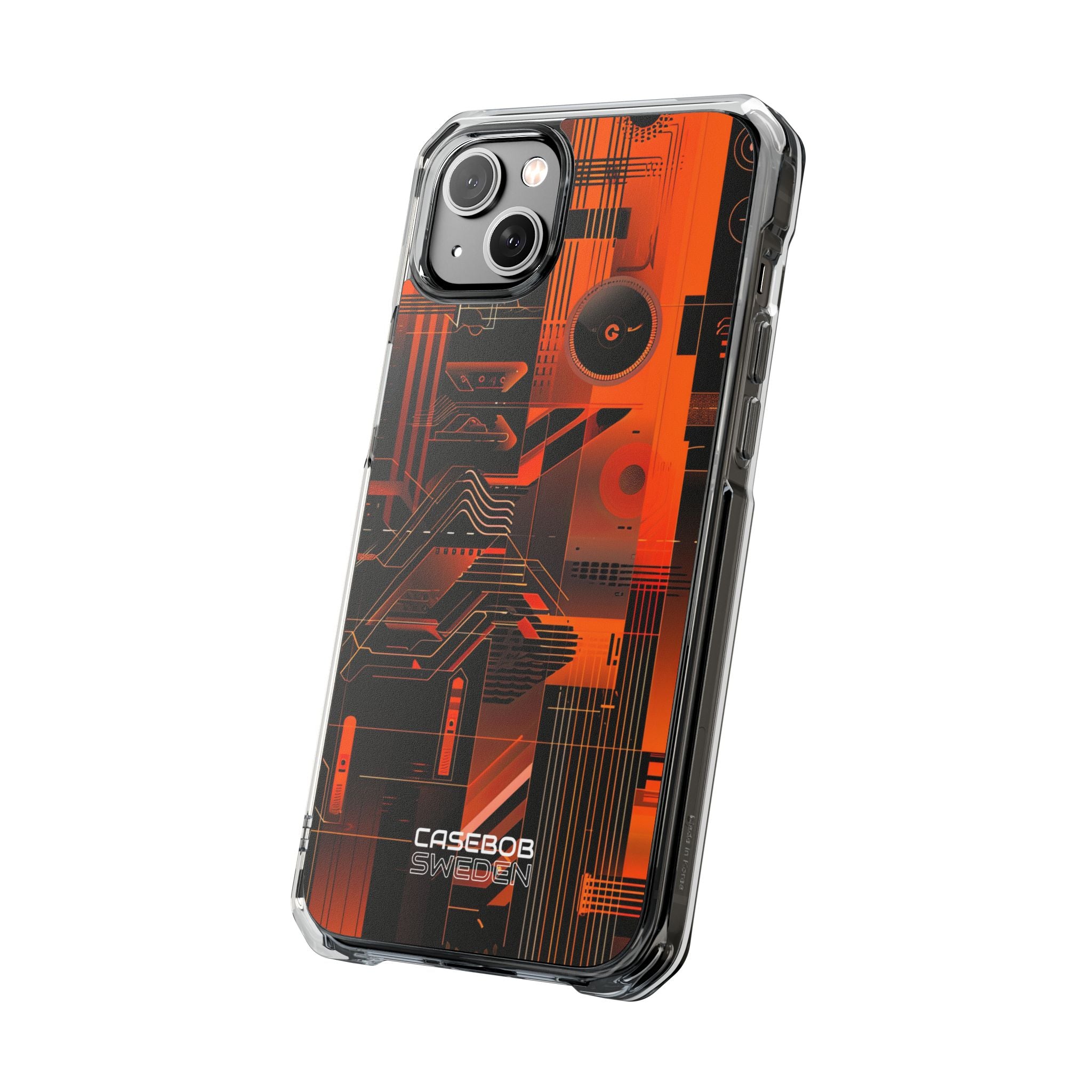 Orange Circuit Dreams iPhone 14 - Impact Clear+