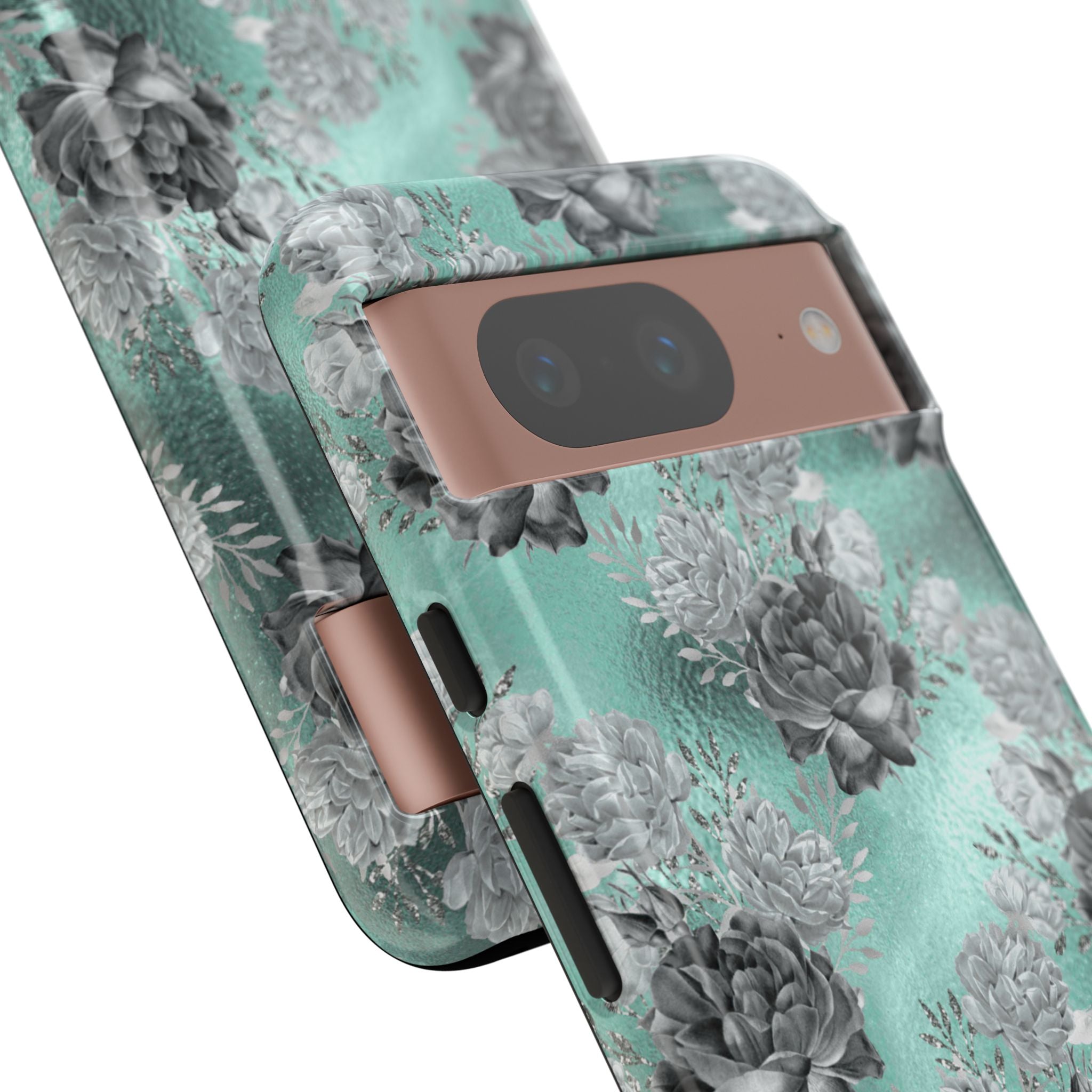 Teal Floral Elegance - Google Pixel Case
