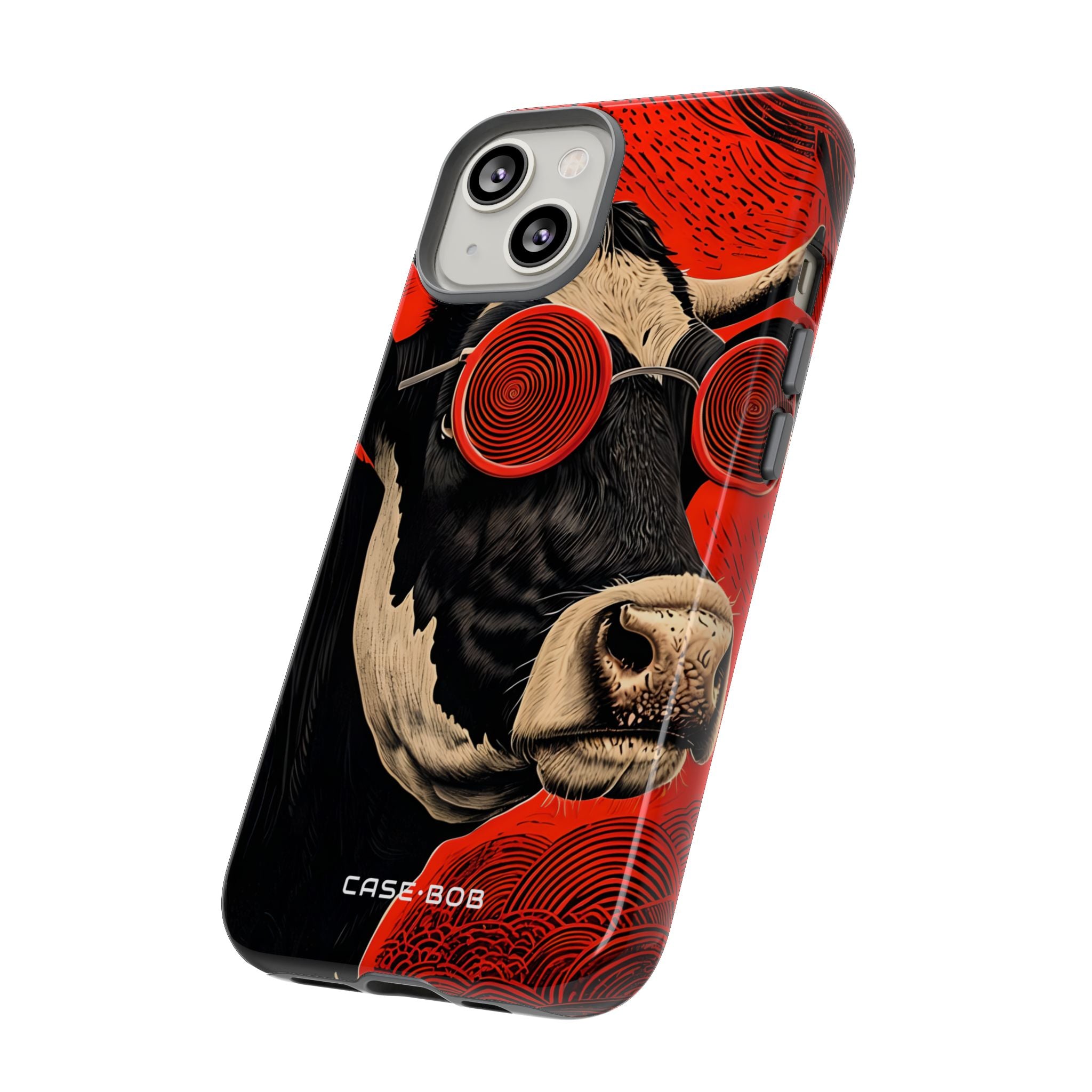 Hypnotic Cow iPhone 14 Case - Tough