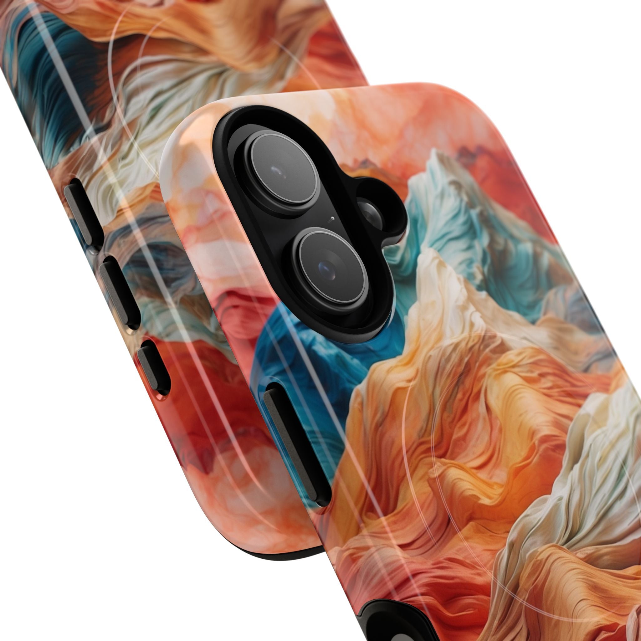 Fabric Peaks Cream iPhone 17 Case - Tough+