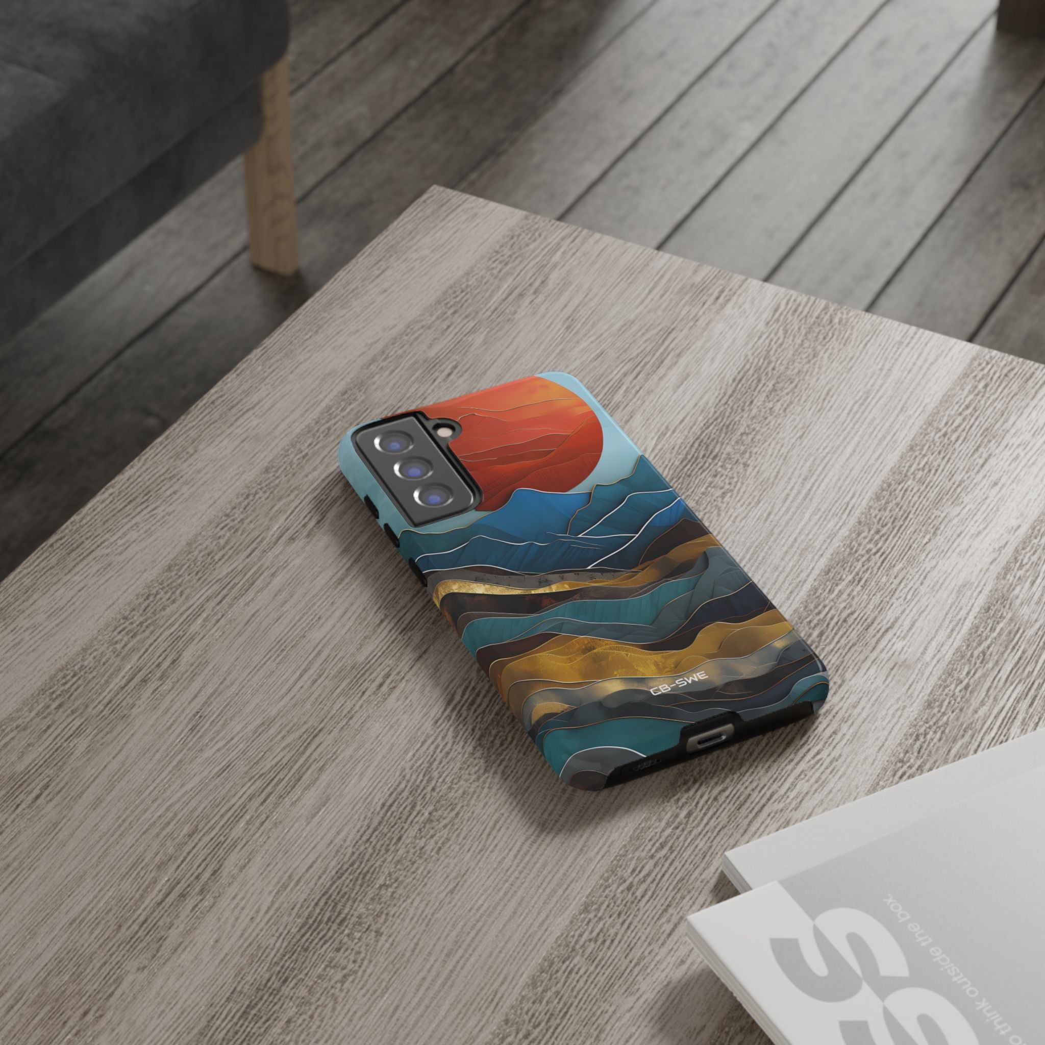 Sunset Geometry Waves - Samsung Case