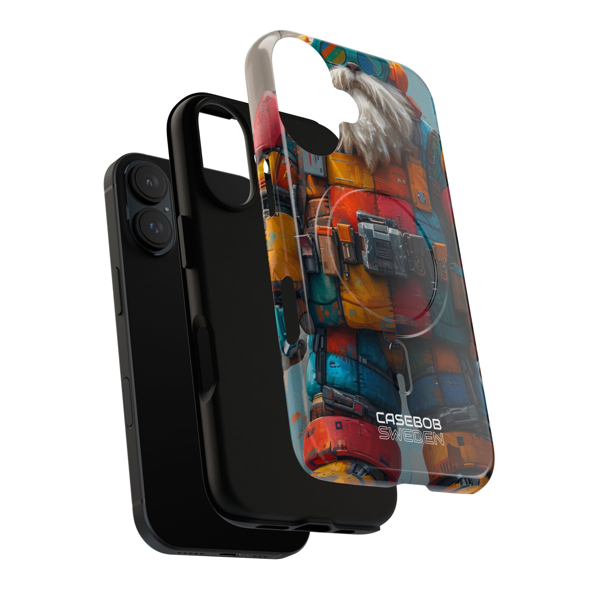 Whimsical Robot Wanderer iPhone 16 - Tough+