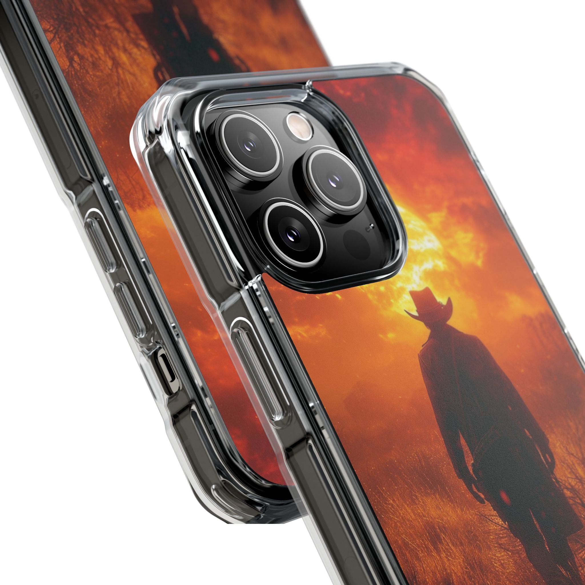 Fiery Sunset Cowboy iPhone 14 - Impact Clear+