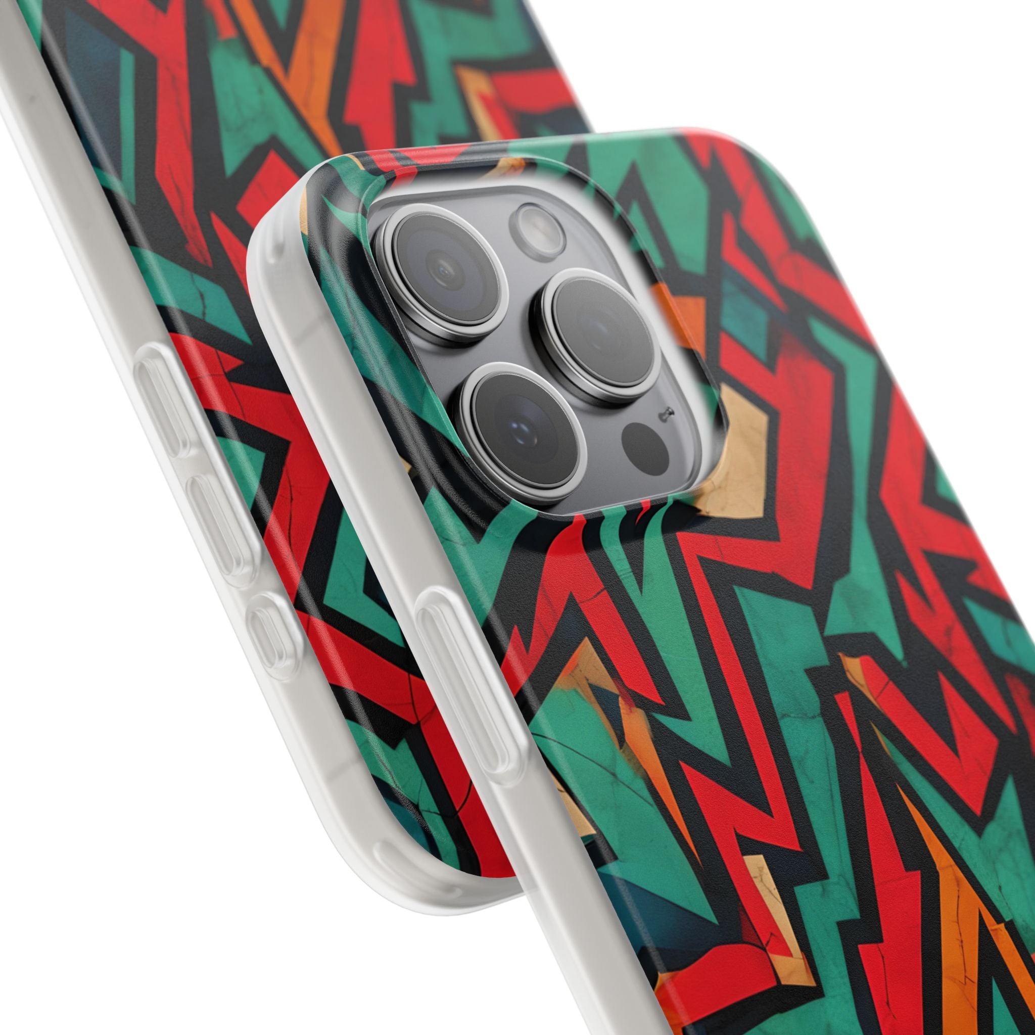 Crimson Zigzag iPhone 15 Pro Max Case - Soft