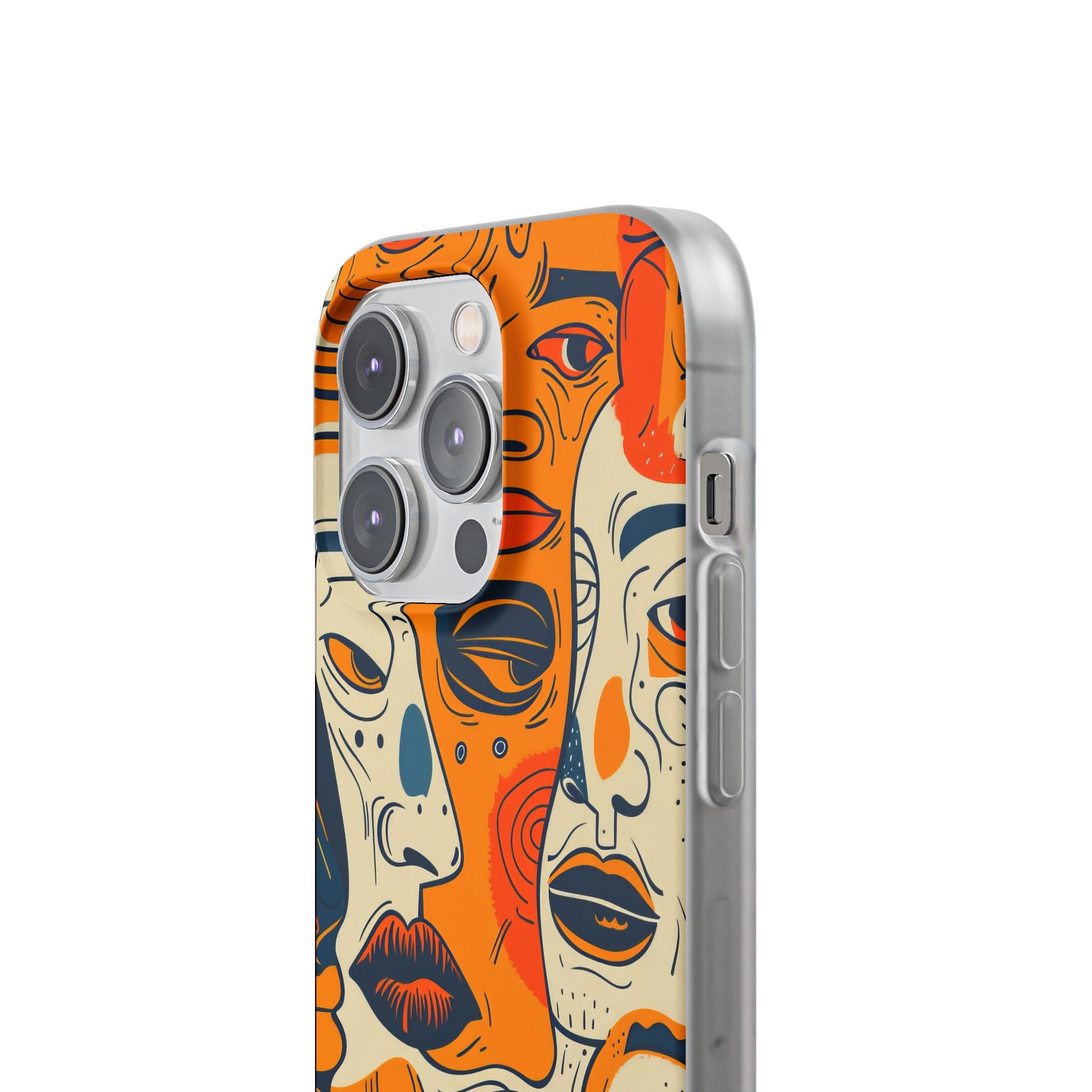Tangled Faces Sunset iPhone 14 Pro Case - Soft